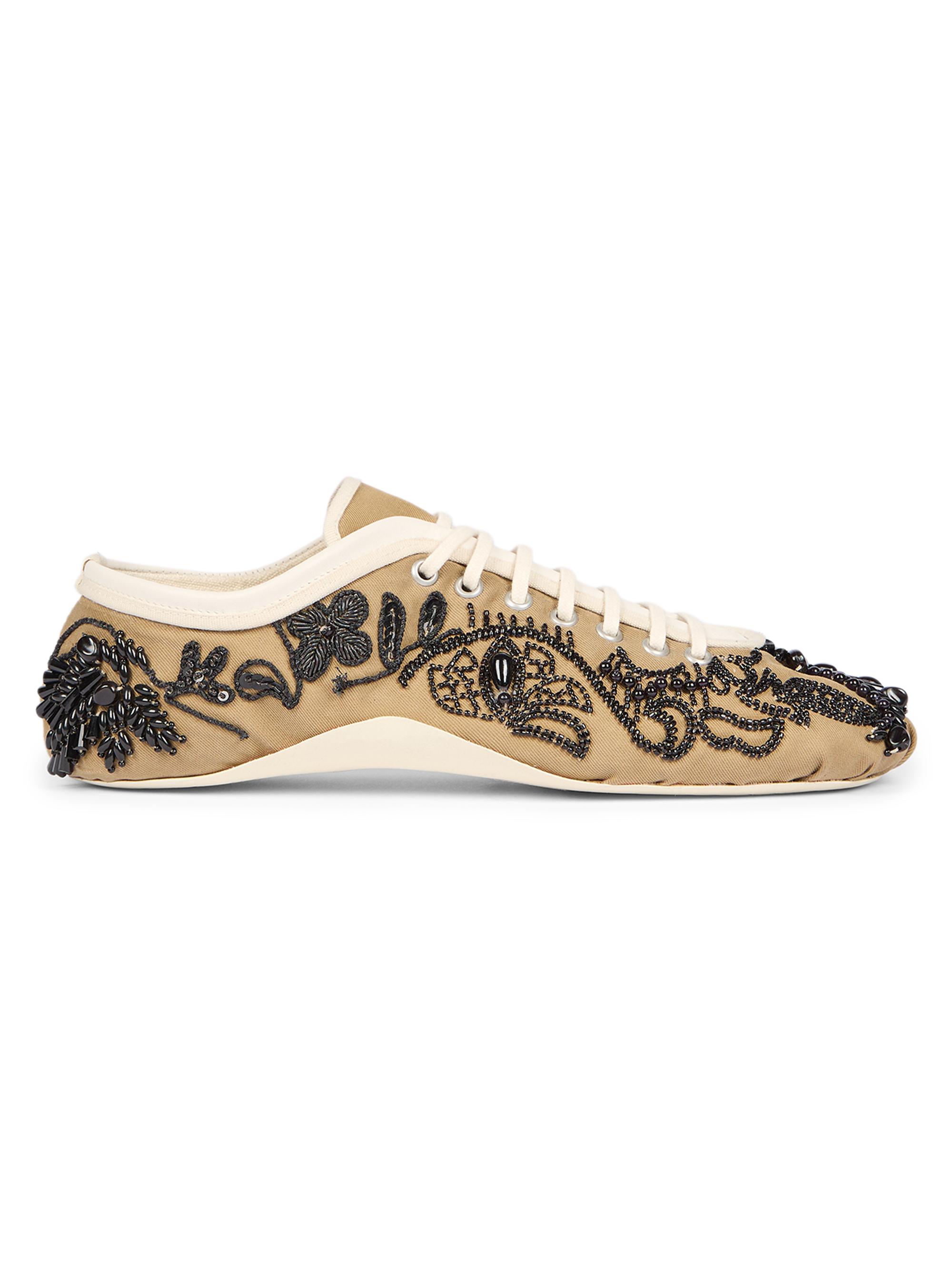 Dries Van Noten Beaded Cotton Canvas Low-Top Sneakers | Saks Fifth