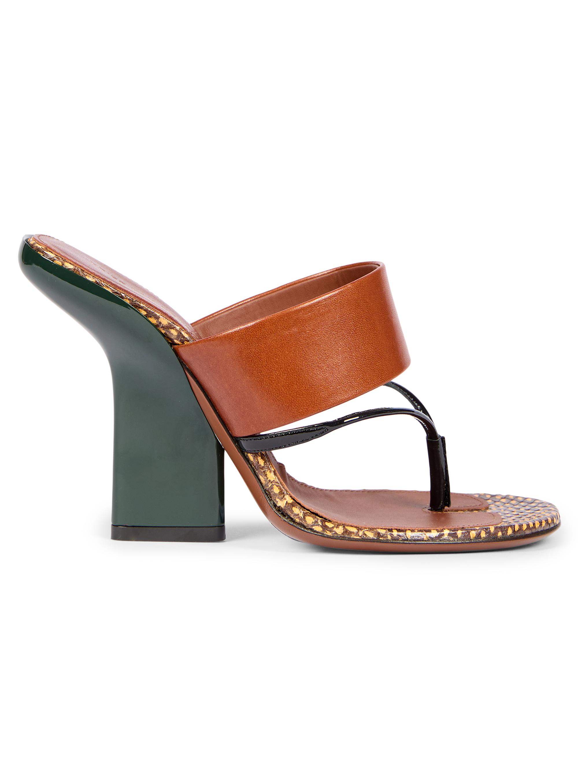 Dries Van Noten Contrast Wedge Heel Leather Sandals | Saks Fifth
