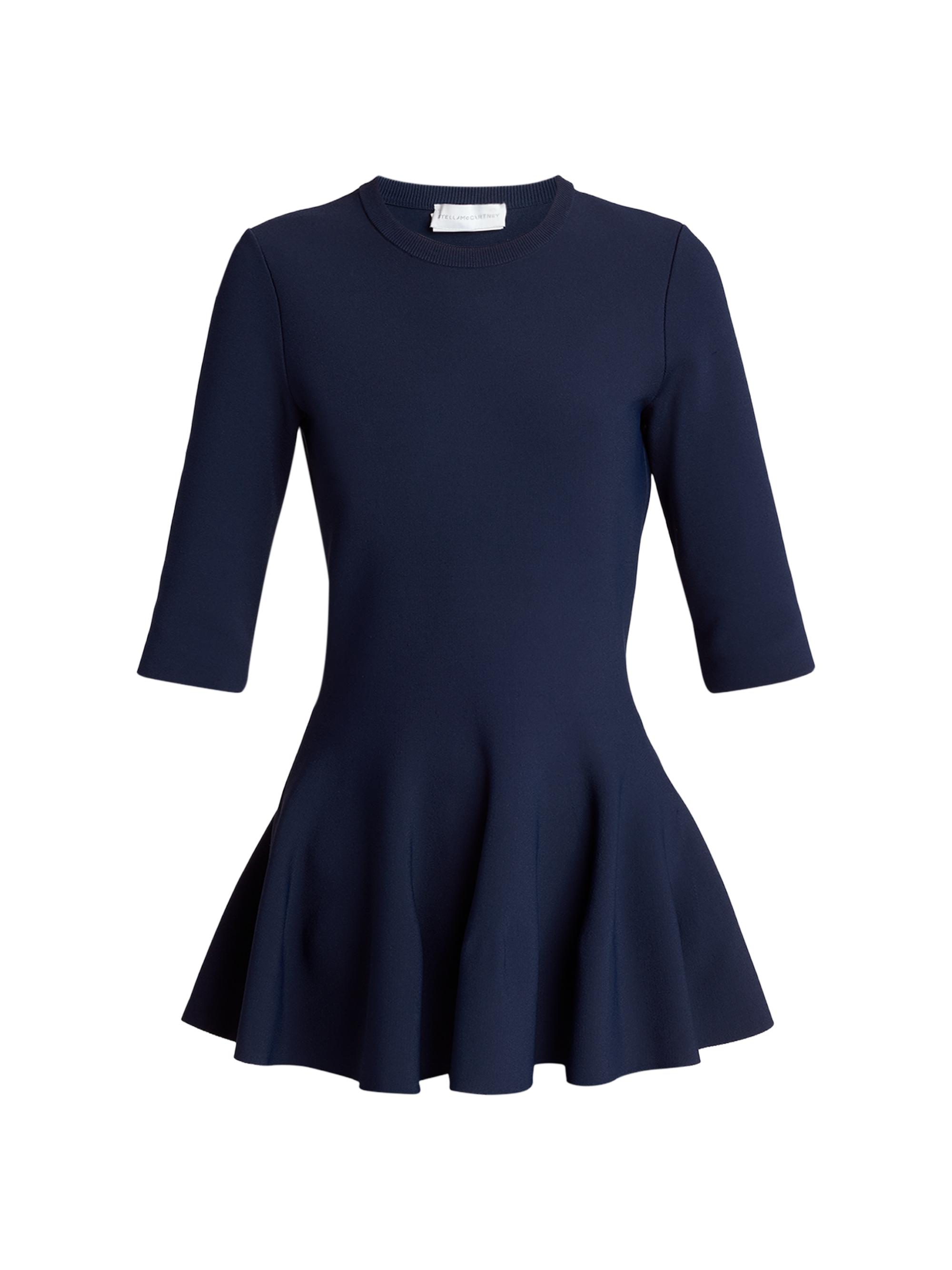 Stella McCartney Women's Compact Knit Peplum Top - Navy