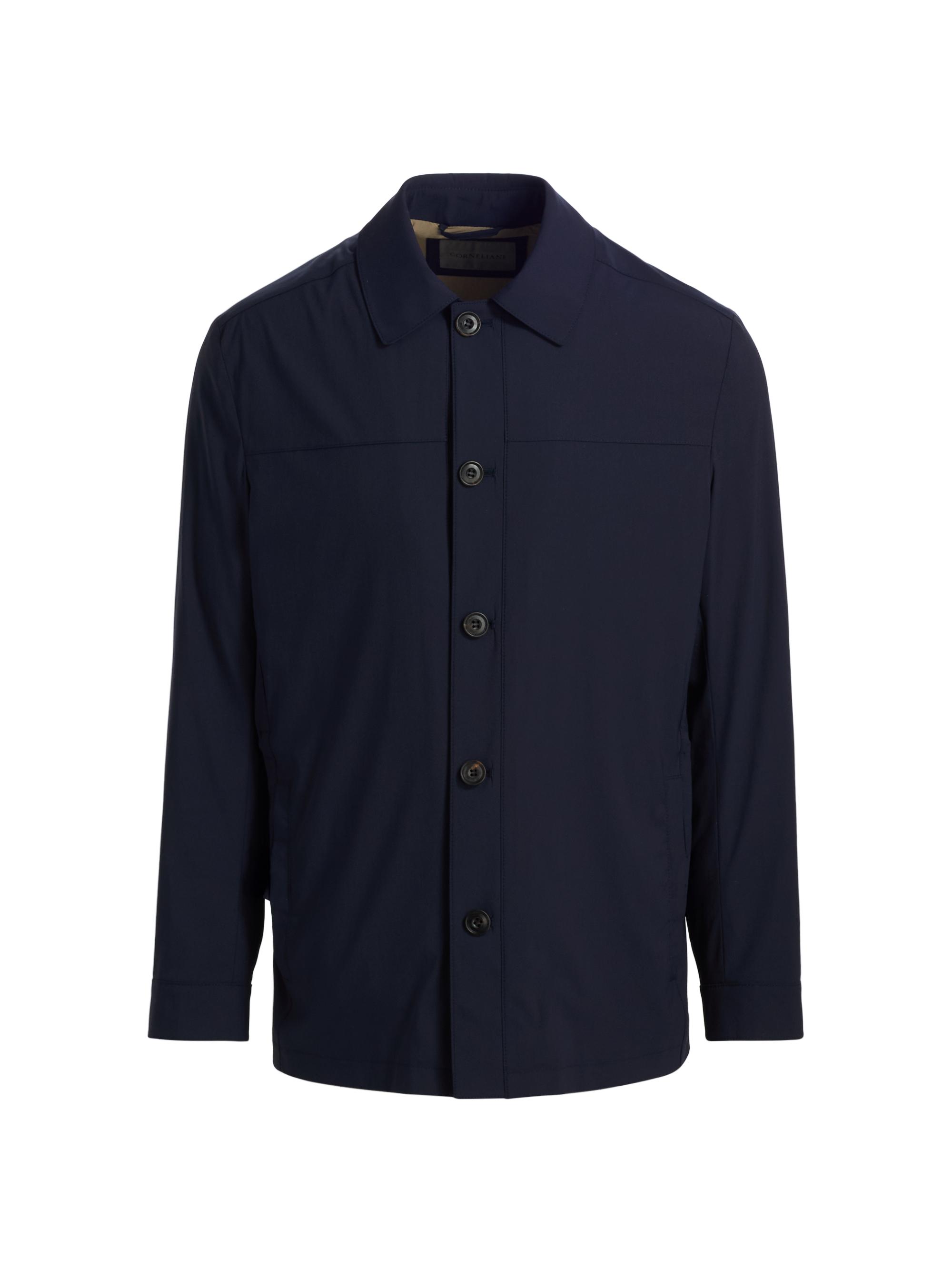Corneliani Men's Stretch Wool-Nylon Travel Jacket - Navy