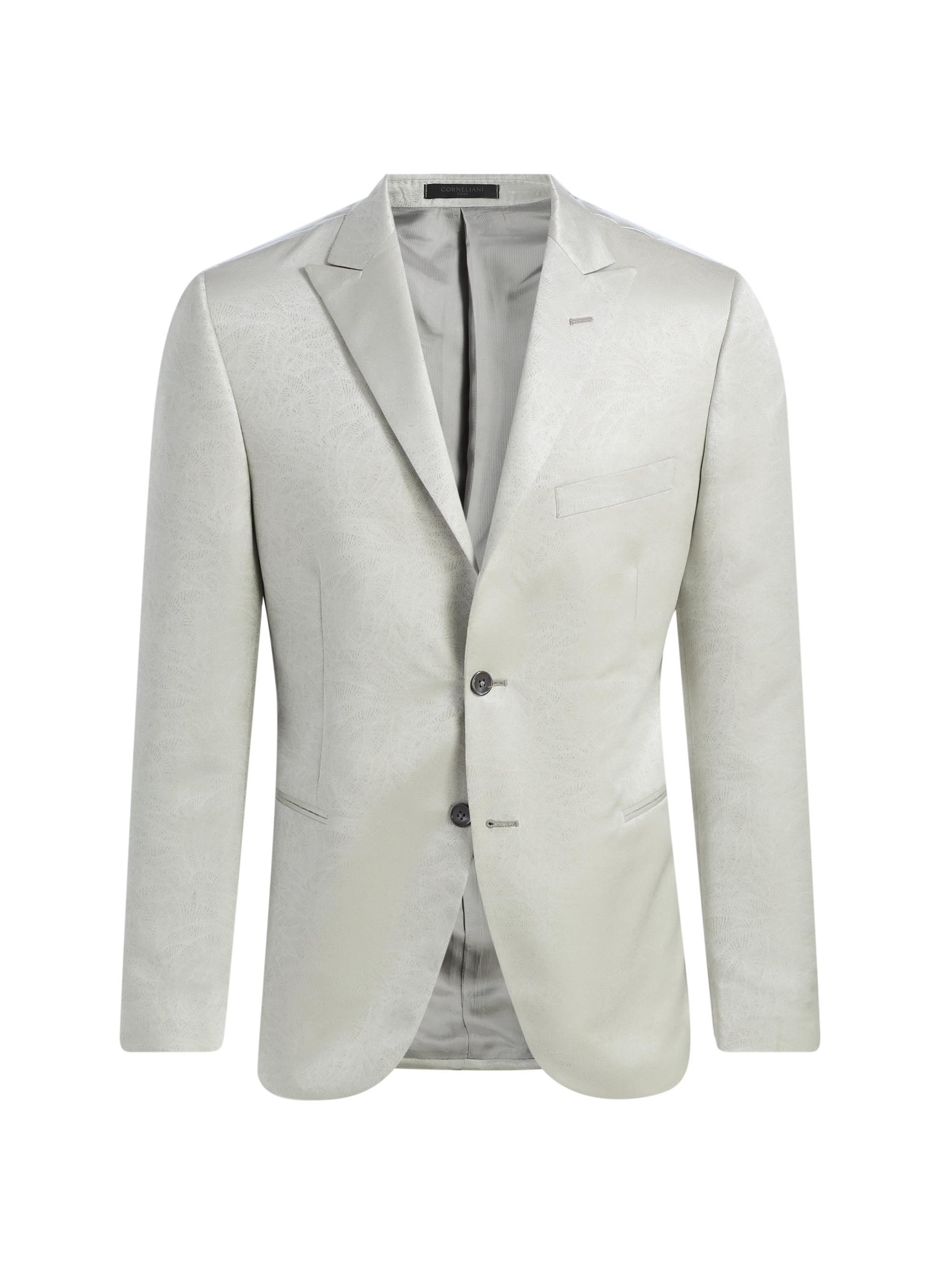 Corneliani Men's Floral Jacquard Evening Jacket - Sage
