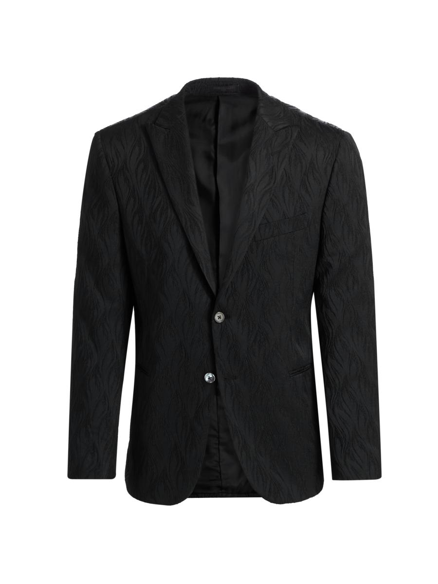 Corneliani Men's Black Flame Single-breasted Evening Jacket