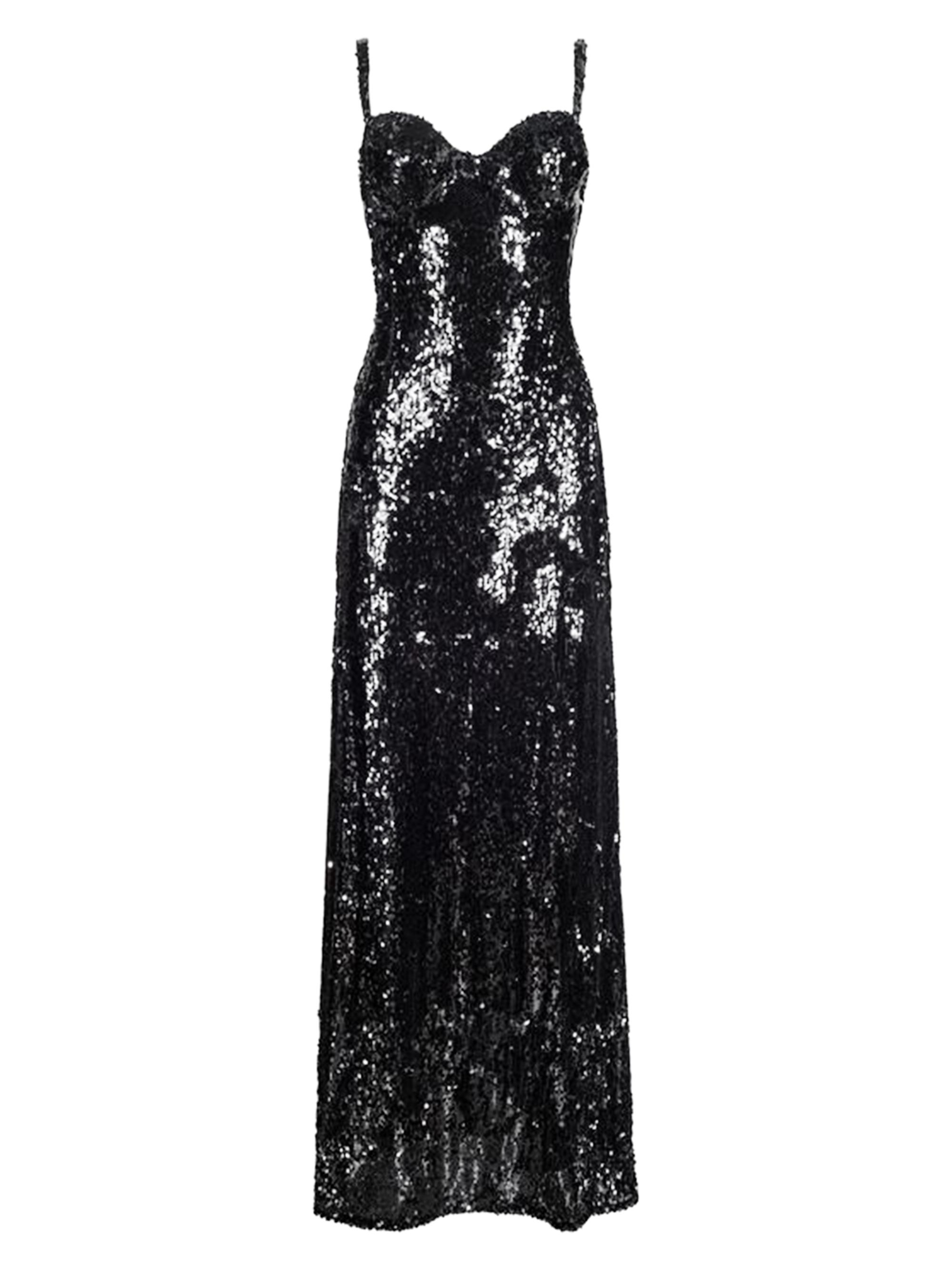 L'AGENCE Women's Sayla Sequin Gown - Jet Black Sequin