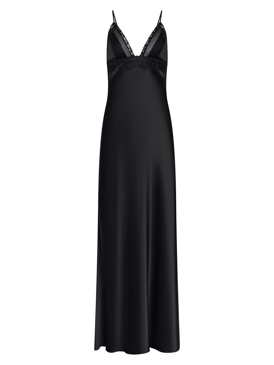 L'AGENCE Elsa Lingerie Silk Maxi Slipdress | Saks Fifth Avenue