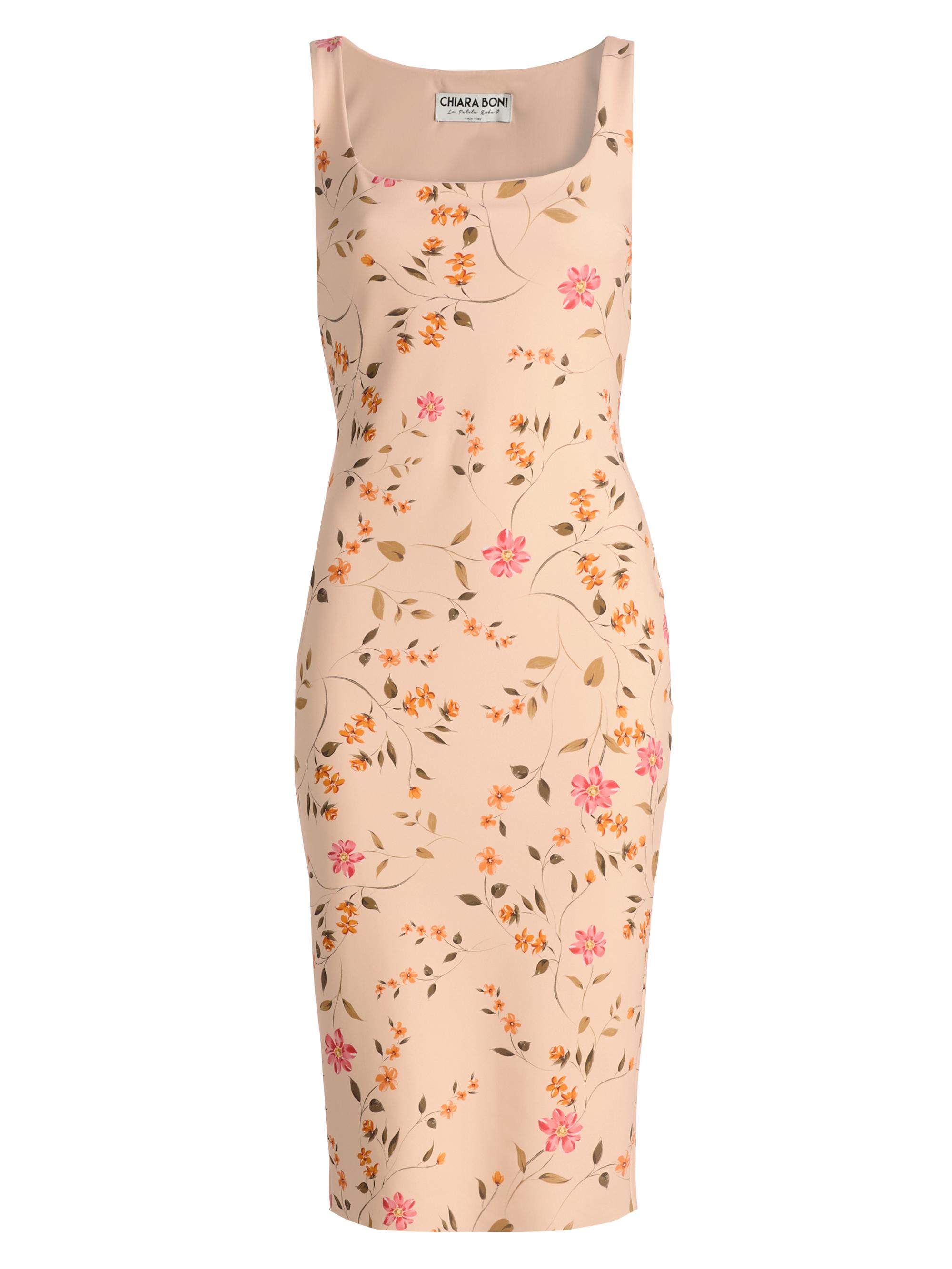 Chiara Boni La Petite Robe Women's Gilia Floral Jersey Cocktail Midi-Dress - Cyd Gold