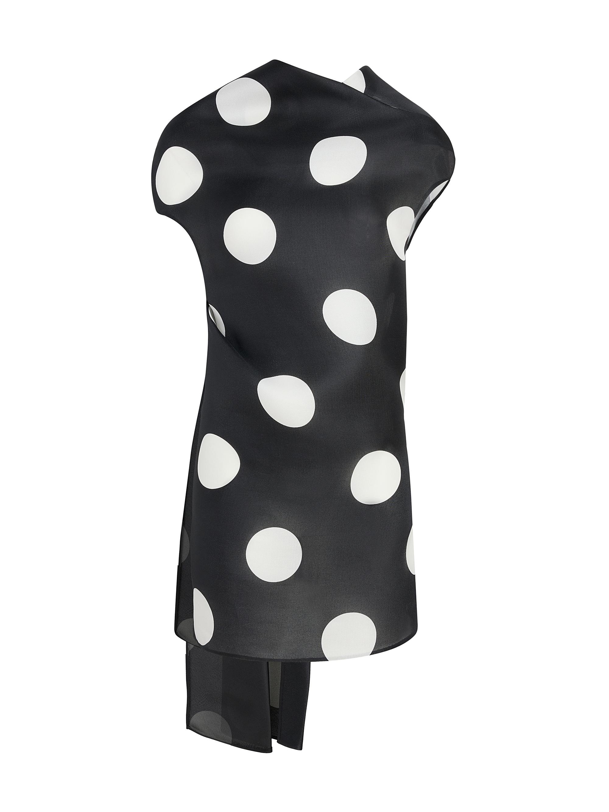 Khaite Women's Tatia Polka Dot Silk Minidress - Large Dot Black