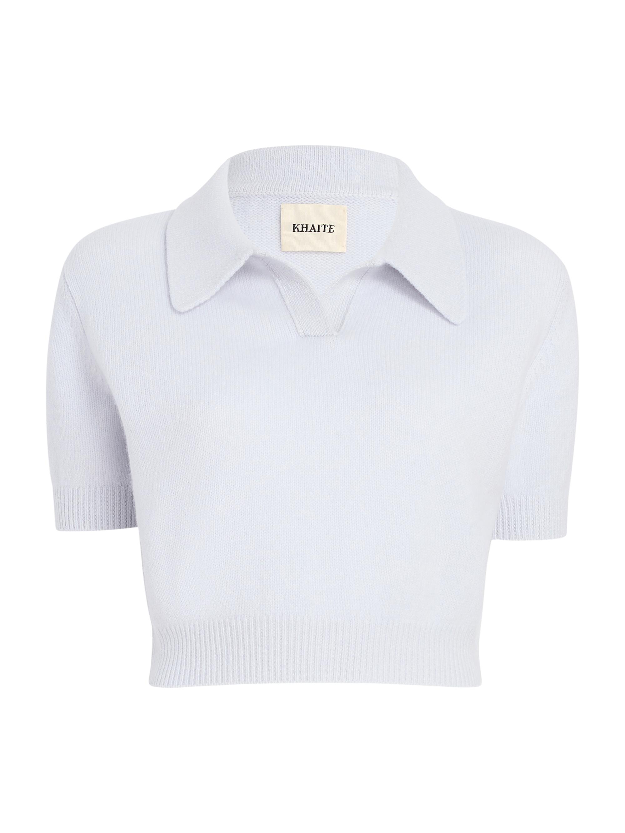 Khaite Women's Leni Wool-Cashmere Sweater Top - Ice Blue