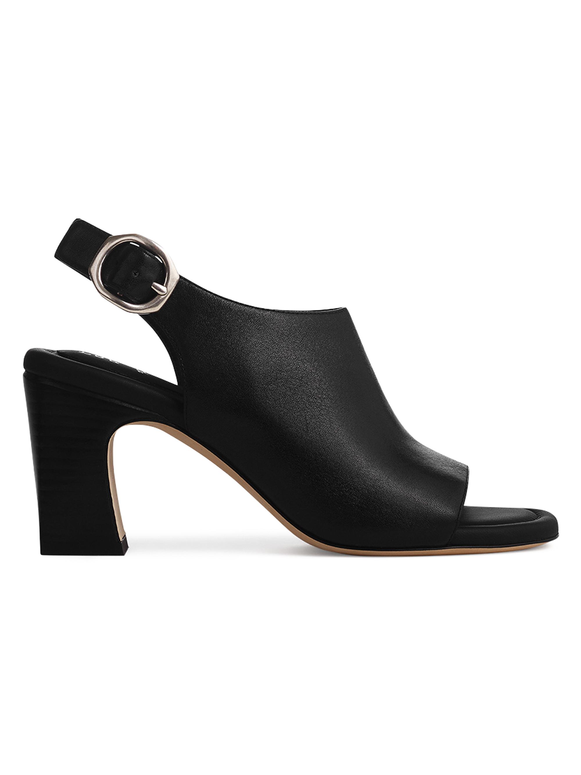 rag & bone Women's Gigi 75MM Leather Slingback Sandals - Black | Thumbnail 6