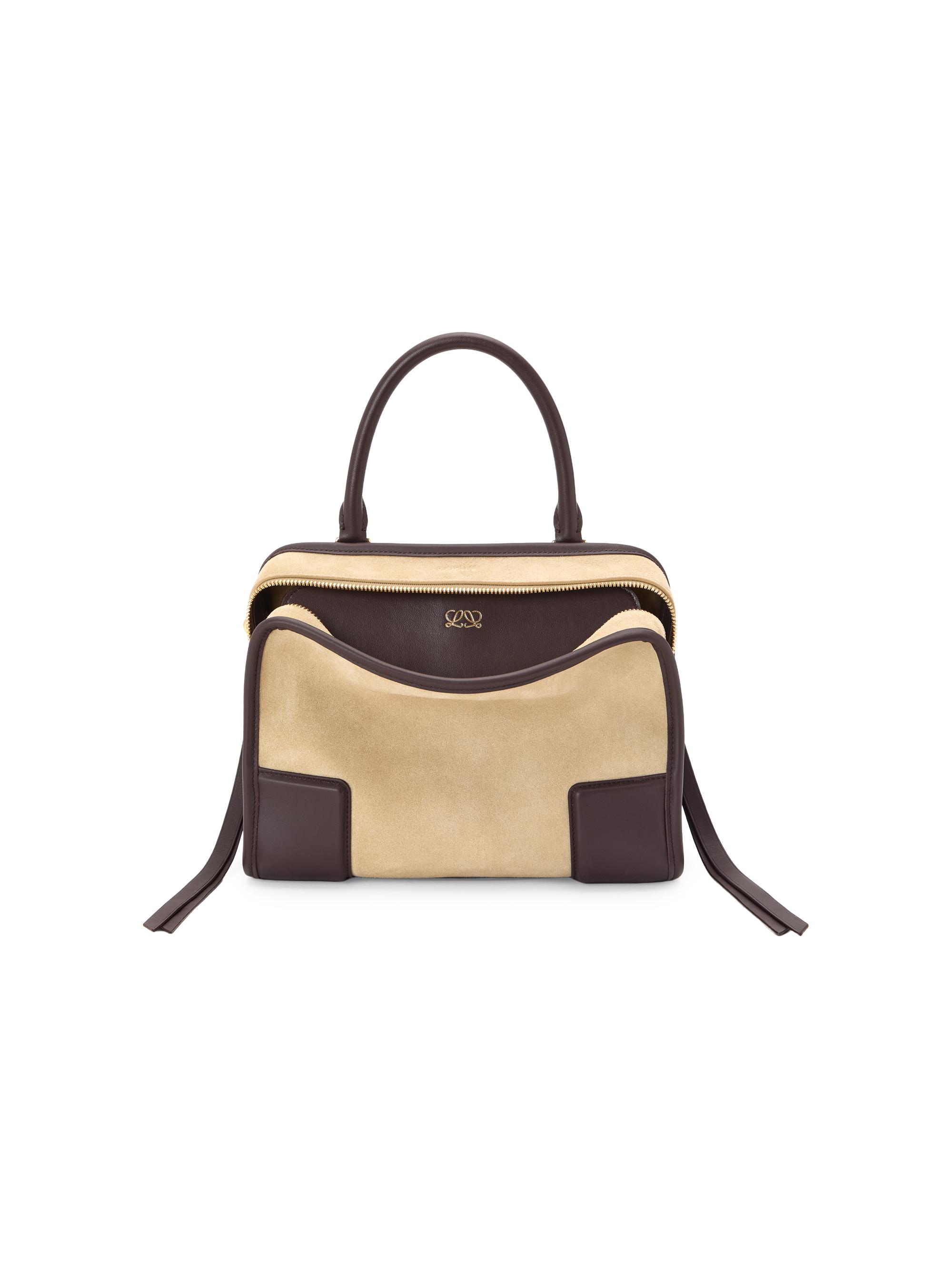 LOEWE Women's Amazona  Suede Top Handle Bag - Oro Chocolat