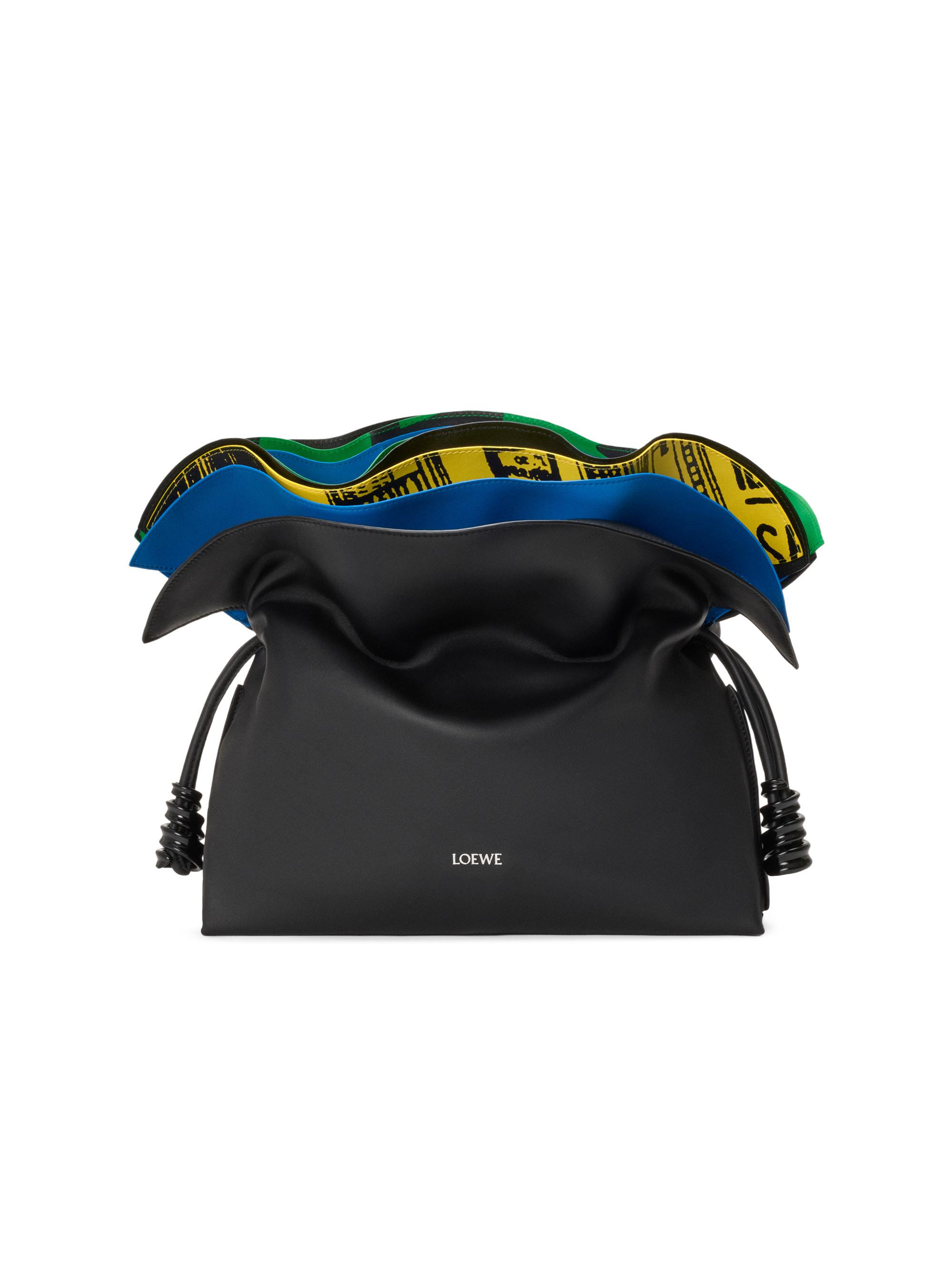 LOEWE Women's Flamenco Leather Clutch - Black | Thumbnail 9