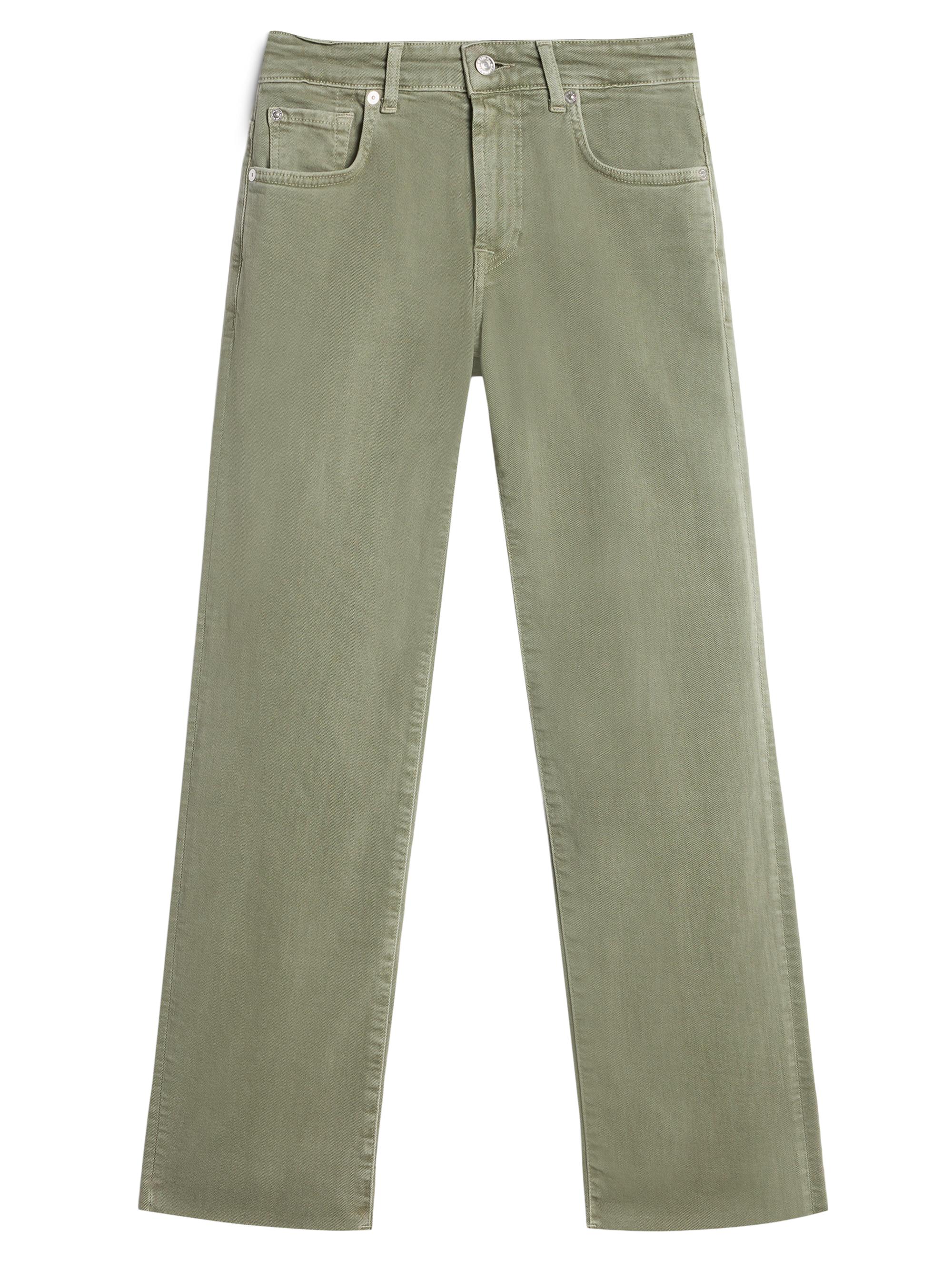 7 For All Mankind Women's Calie Straight-Leg Crop Jeans - Army