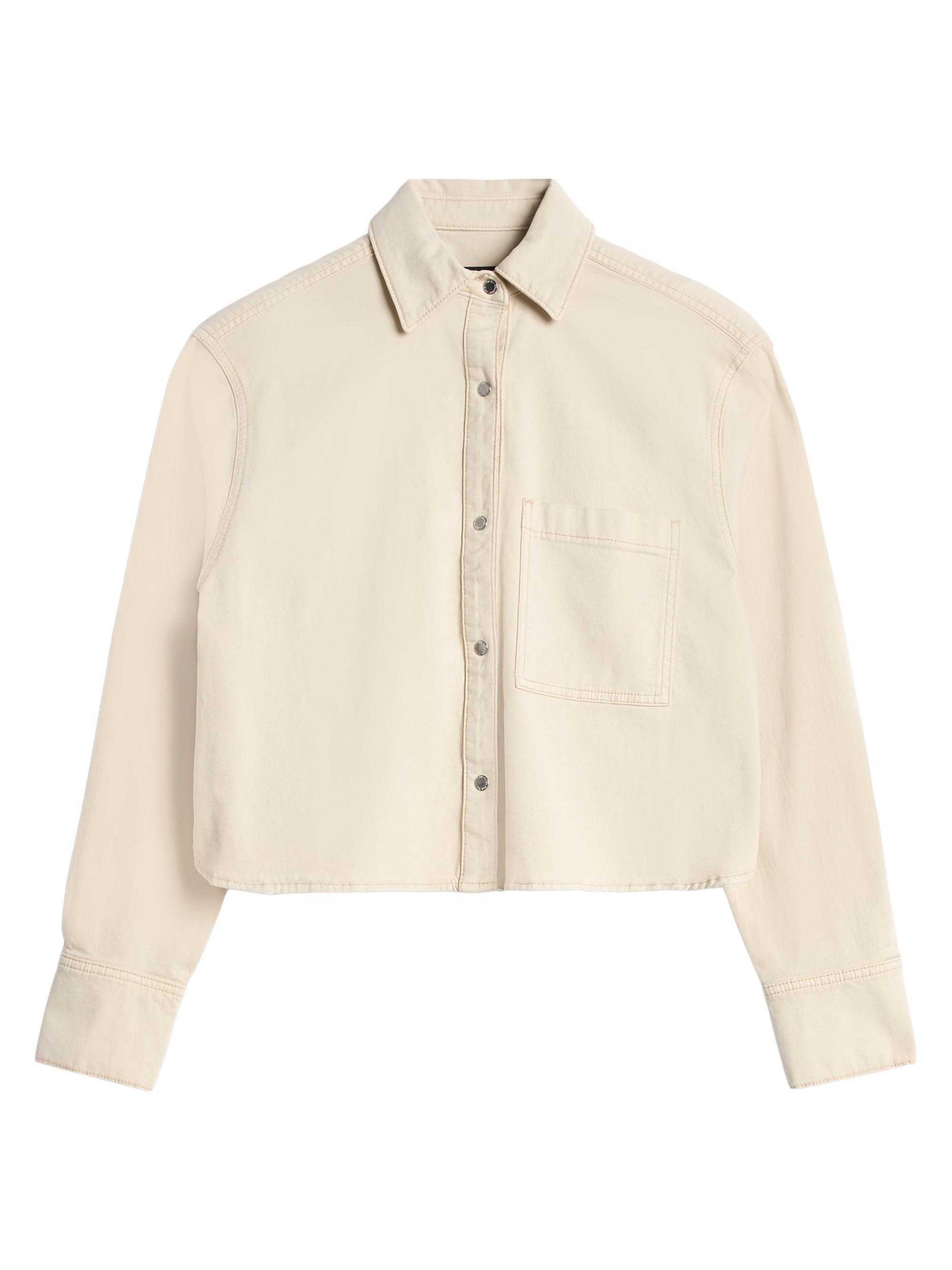 7 For All Mankind Women's Ivy Workwear Crop Shirt - Colored Comfort