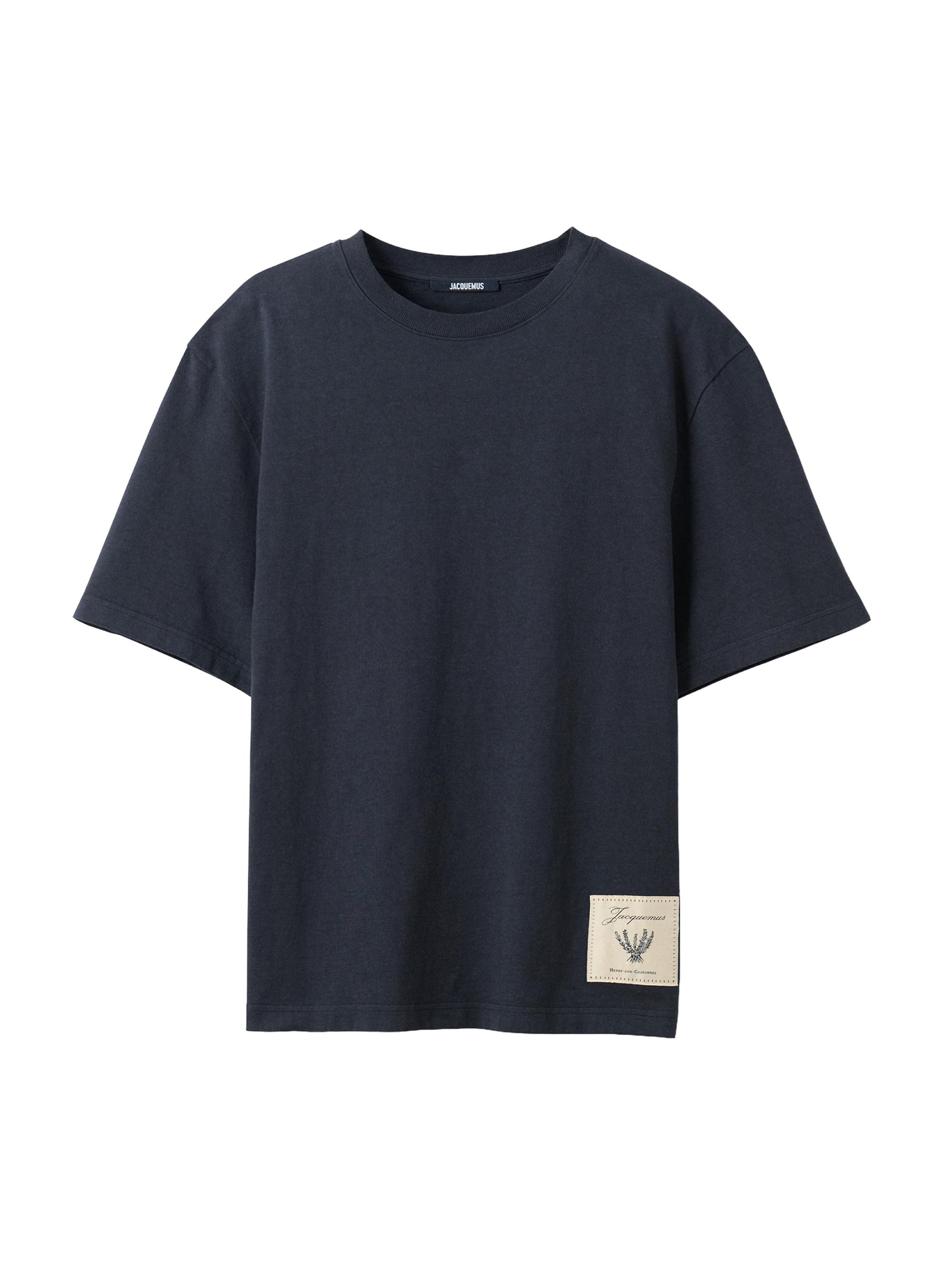 Jacquemus Men's Le Relaxed T-Shirt - Rosemary Label Dark Navy