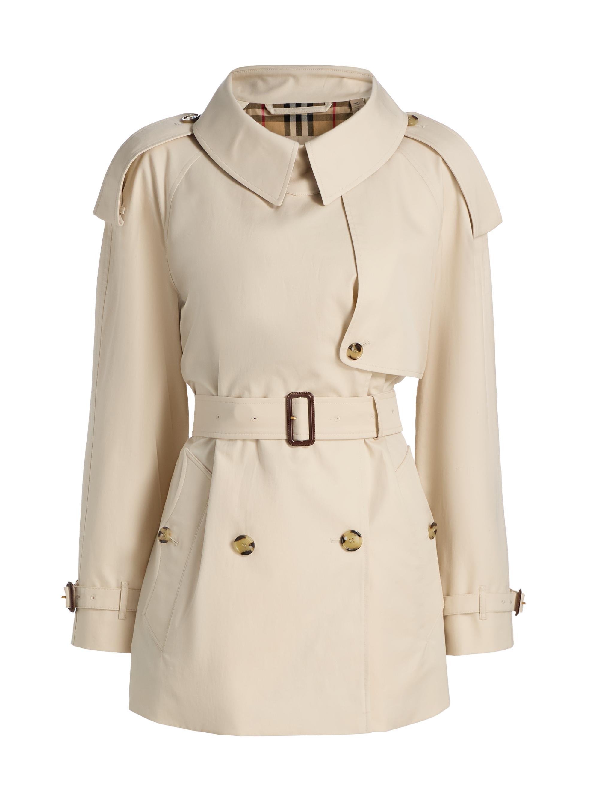 Burberry Women's Fitzrovia Tropical Gabardine Trench Coat - Stone Beige