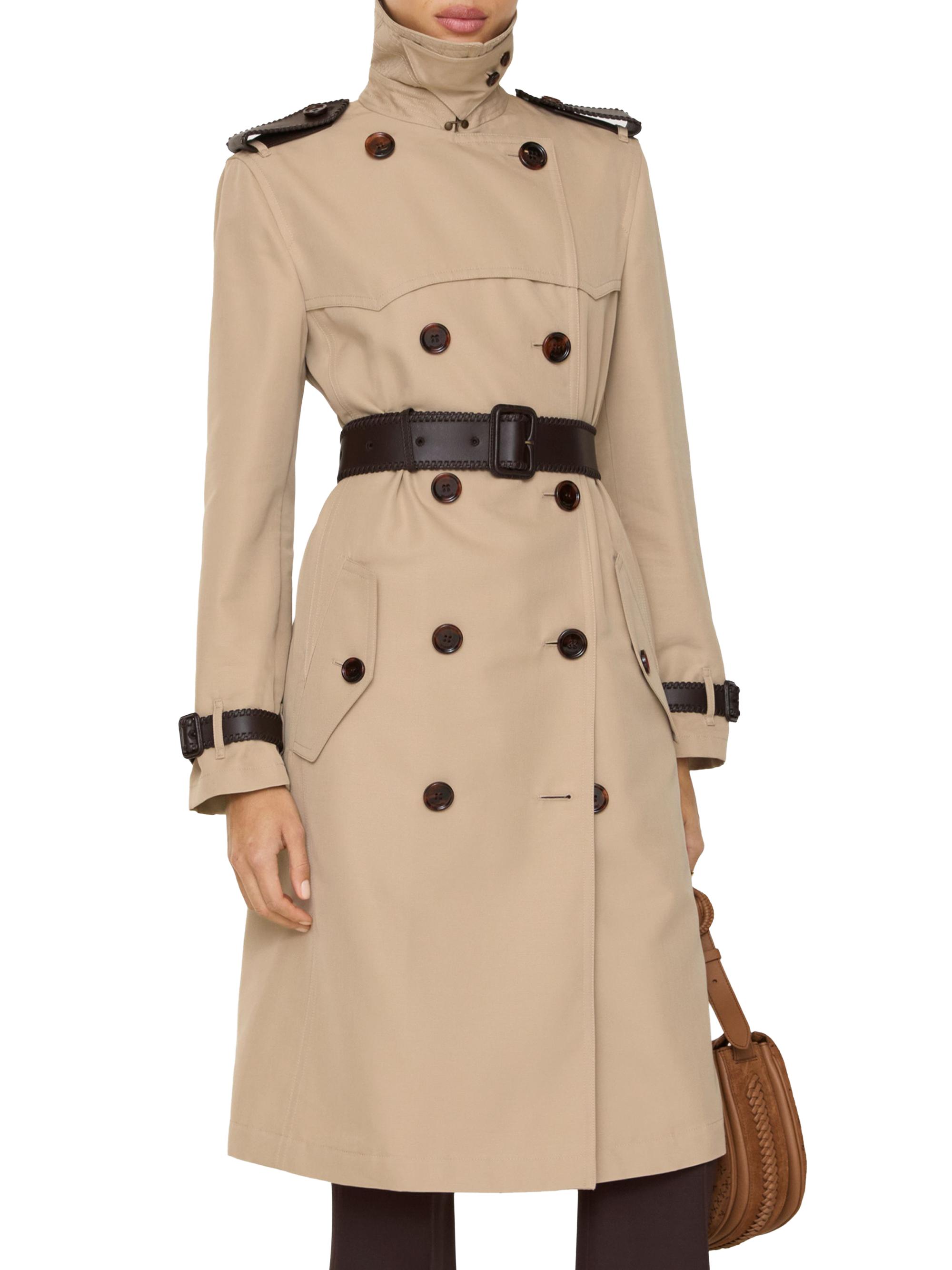 Burberry Foxfield Silk-Cotton Trench Coat | Saks Fifth Avenue