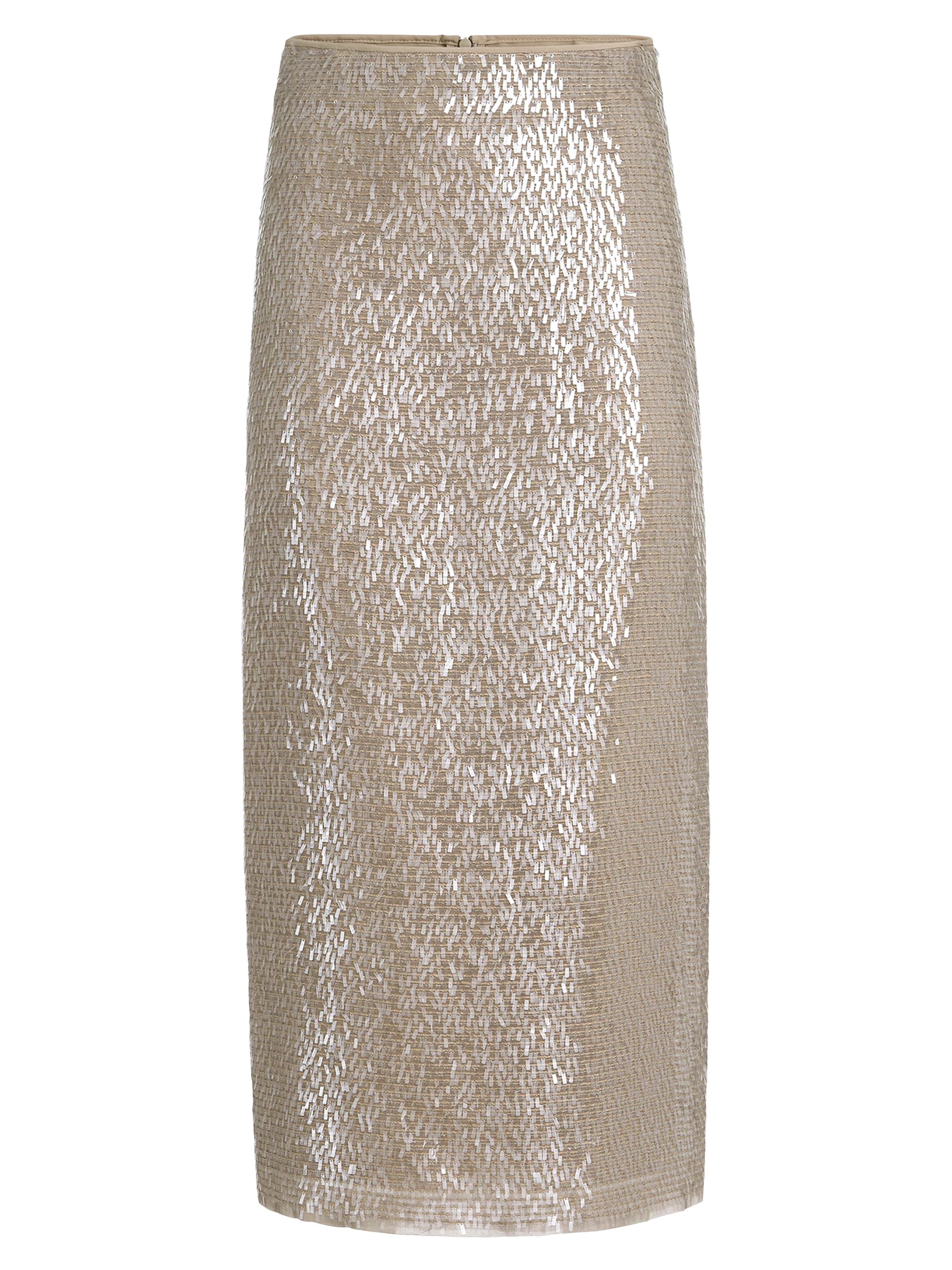 Brunello Cucinelli Women's Dazzling Cascade Embroidery Skirt - Rope