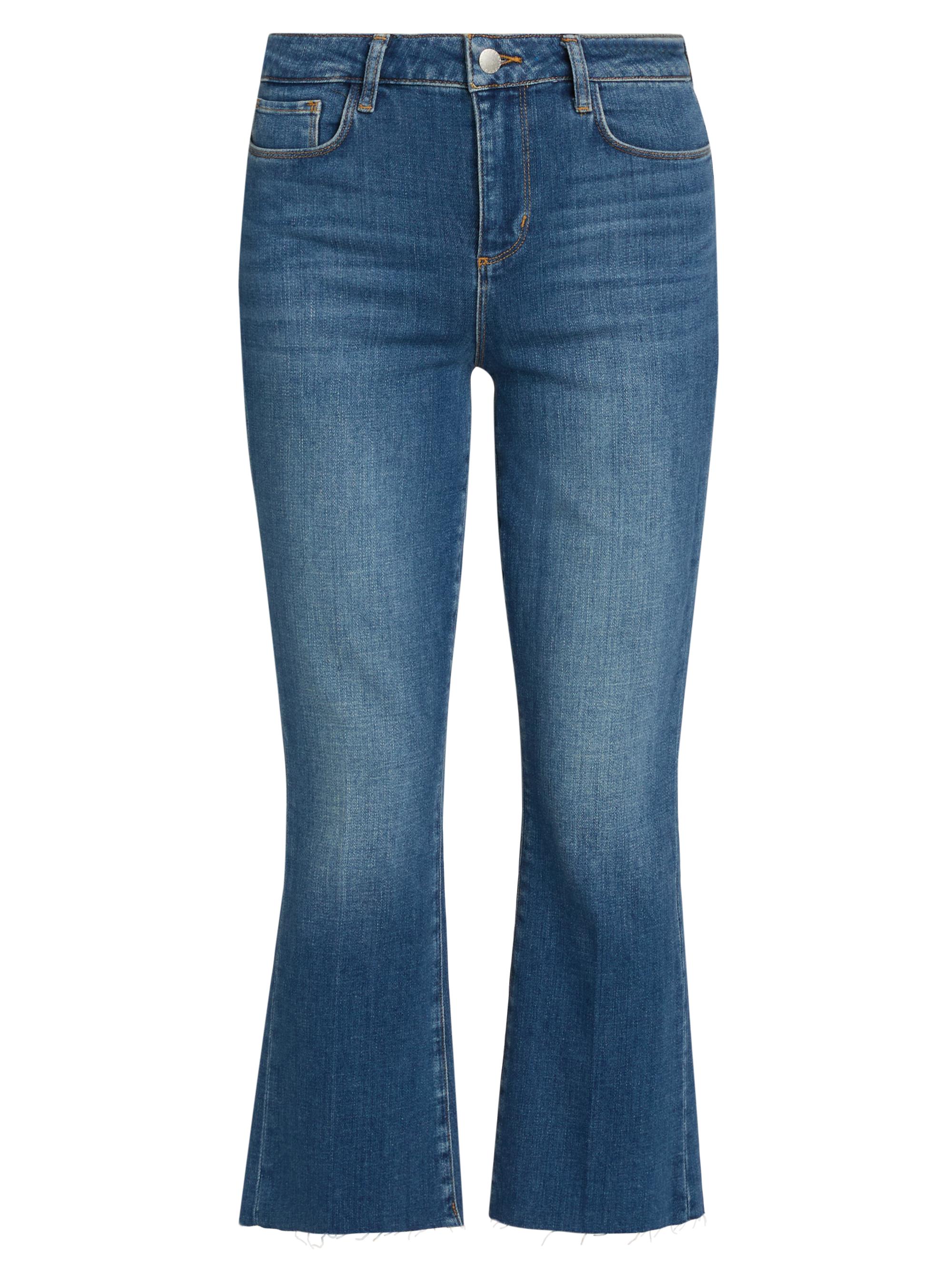 L'AGENCE Women's Kendra Crop Flare Jeans - Authentique