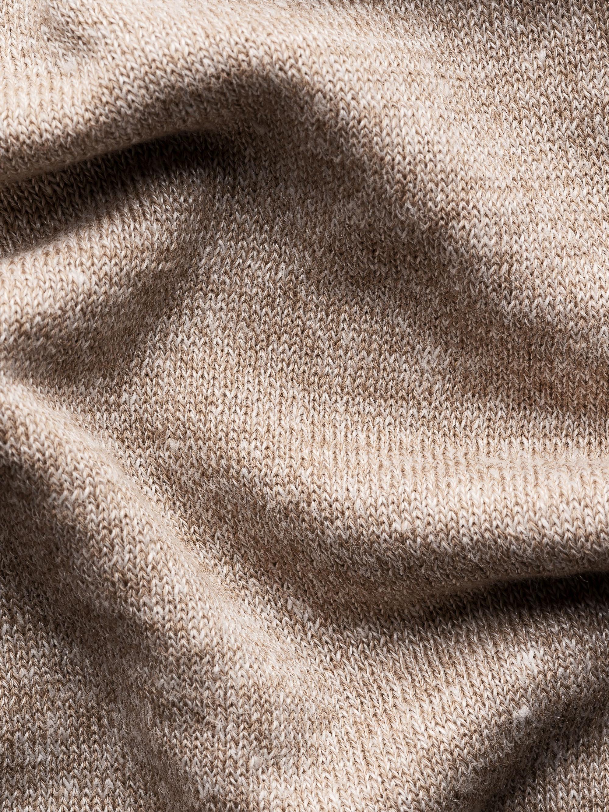 Eton Men's Linen-Cotton Fine Knit Polo Shirt - Beige | Thumbnail 3