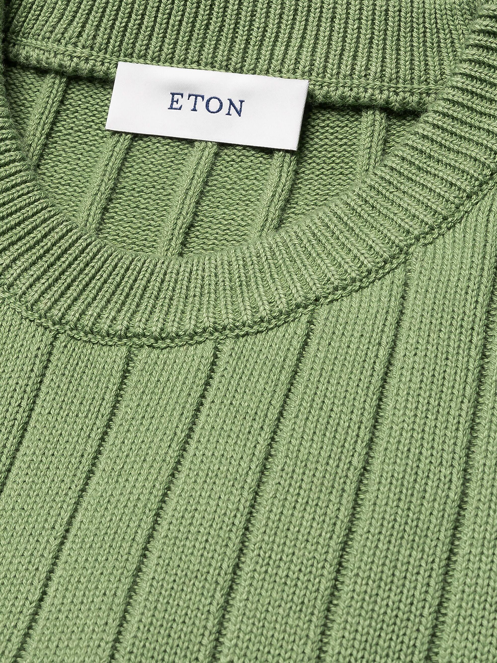 Eton Men's Knit Crewneck Sweater - Green | Thumbnail 6