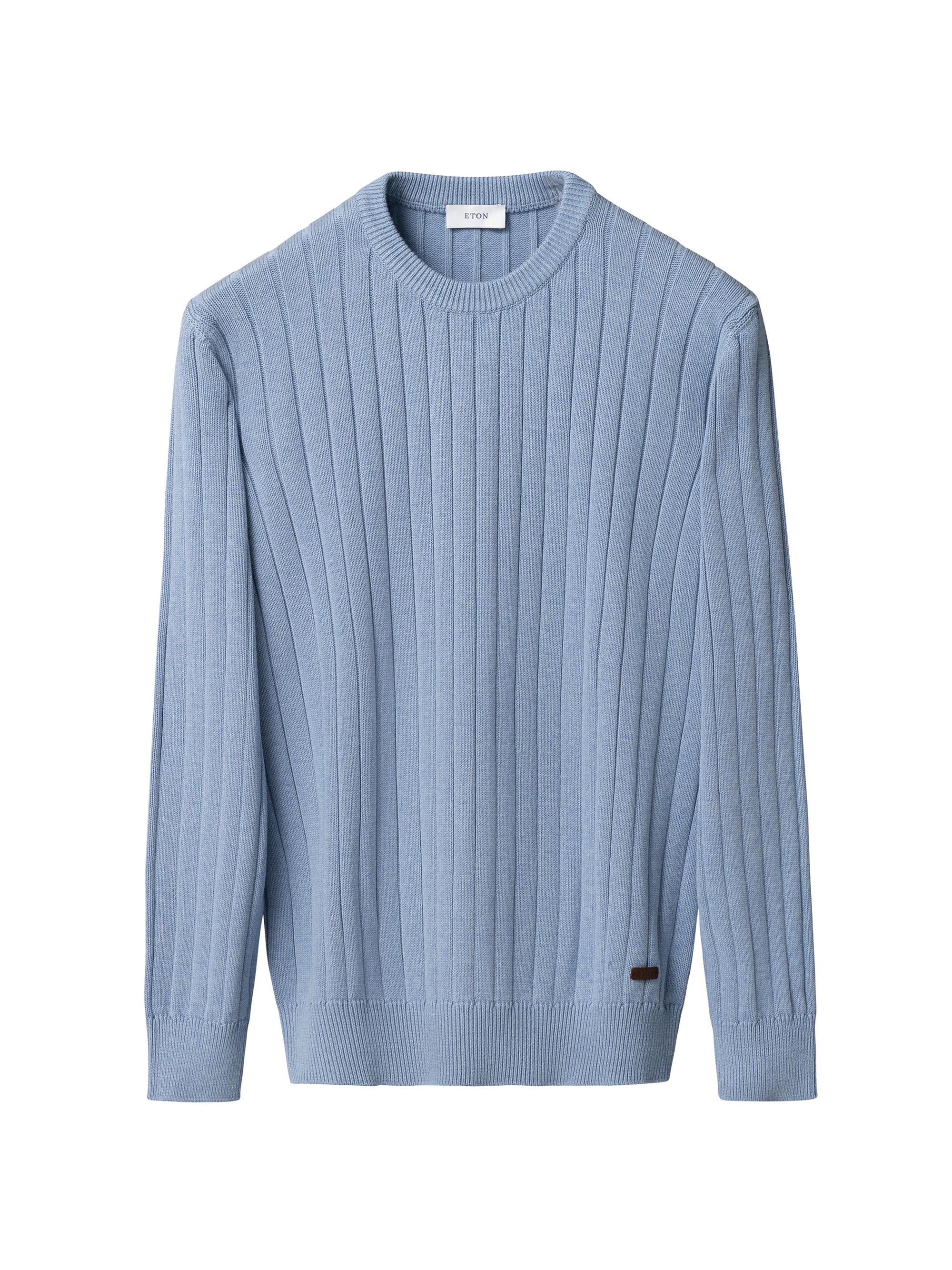 Eton Men's Knit Crewneck Sweater - Light Blue