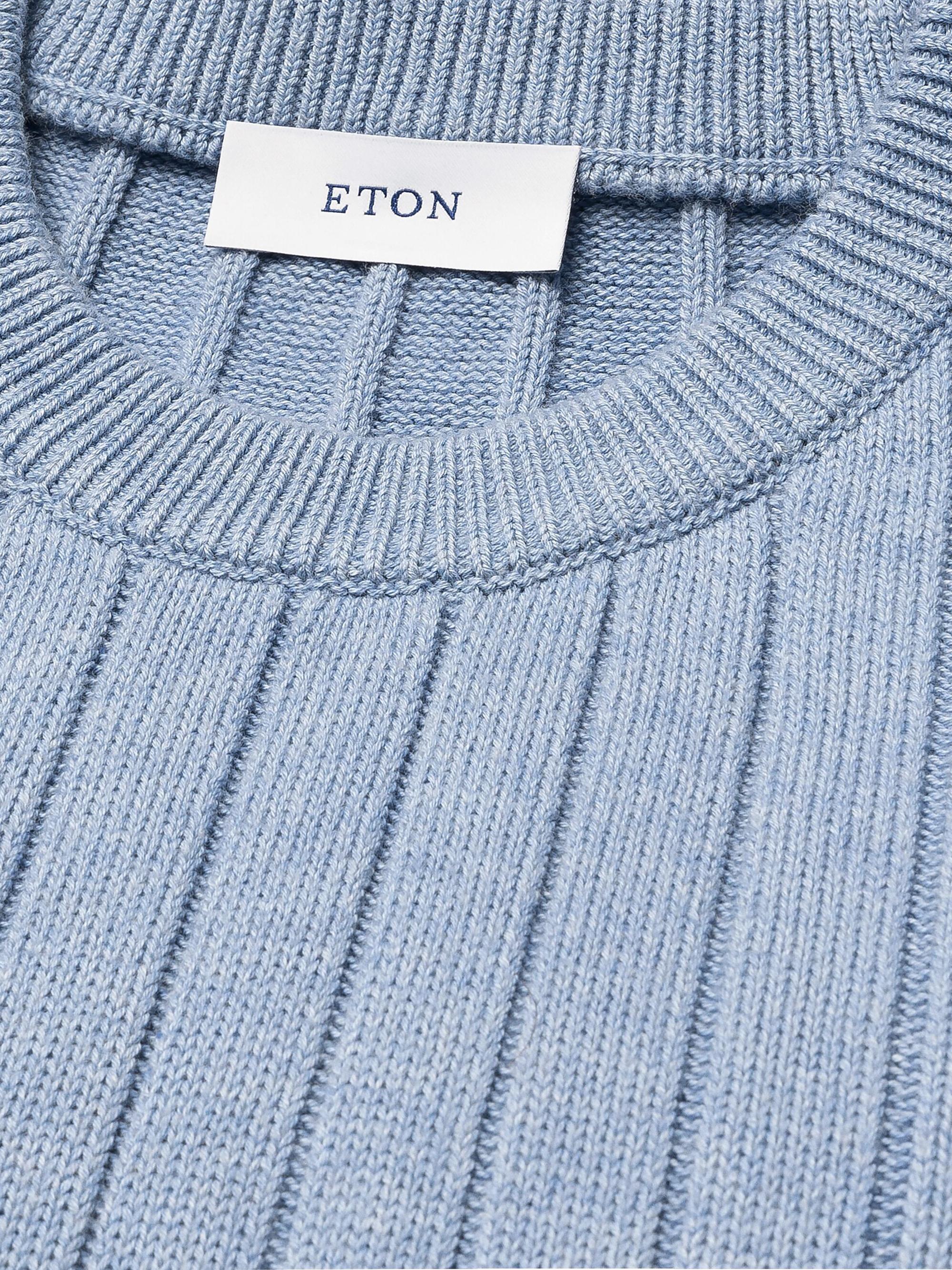 Eton Men's Knit Crewneck Sweater - Light Blue | Thumbnail 6