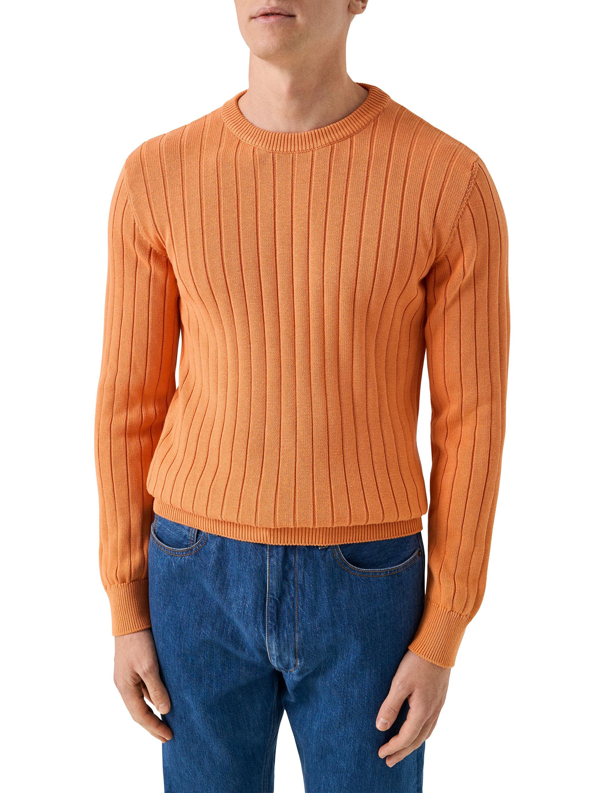 Eton Men's Knit Crewneck Sweater - Orange | Thumbnail 2