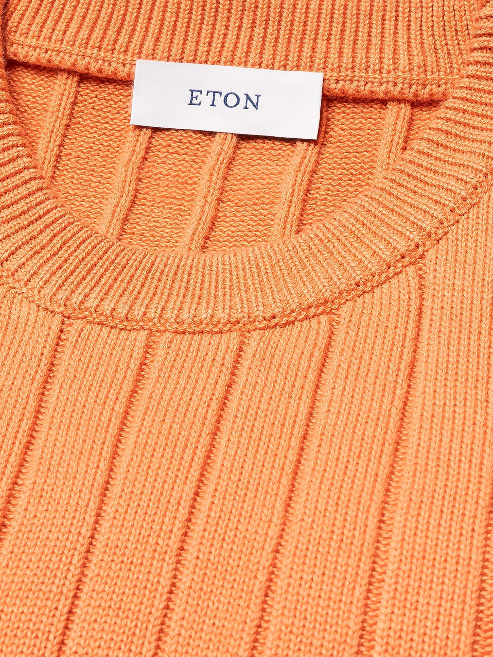 Eton Men's Knit Crewneck Sweater - Orange | Thumbnail 6