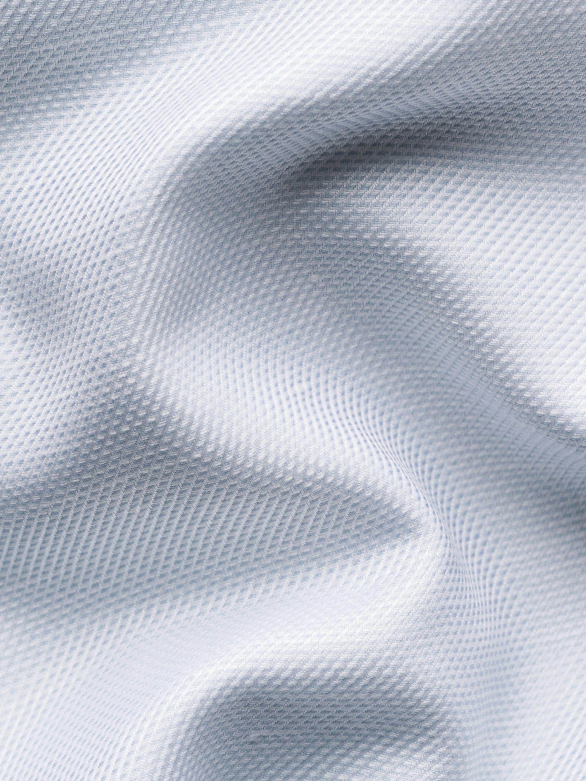 Eton Men's Contemporary Fit Textured Cotton-Linen Shirt - Light Blue | Thumbnail 6