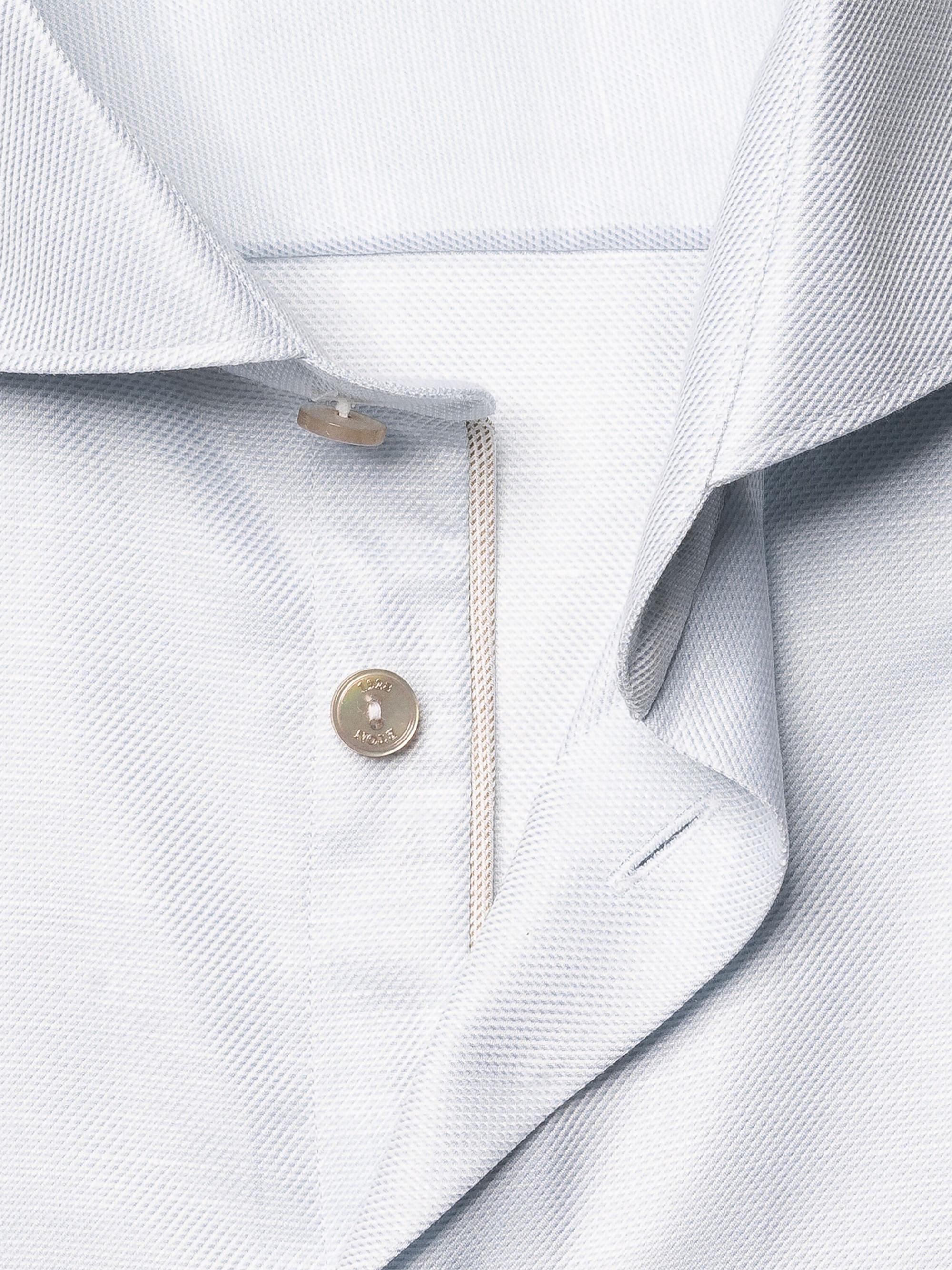 Eton Men's Contemporary Fit Textured Cotton-Linen Shirt - Light Blue | Thumbnail 7