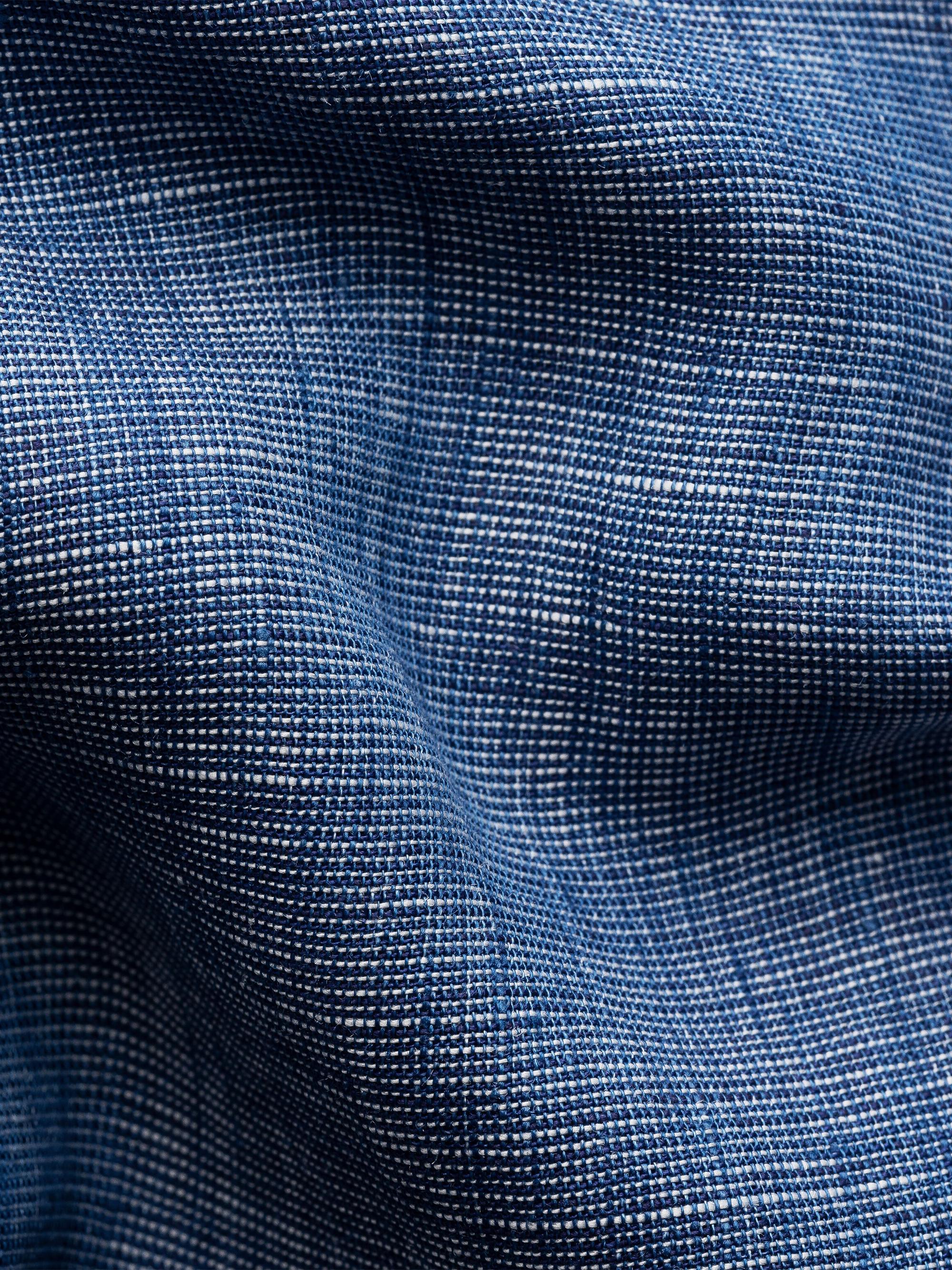 Eton Men's Linen Long-Sleeve Shirt - Dark Blue | Thumbnail 8