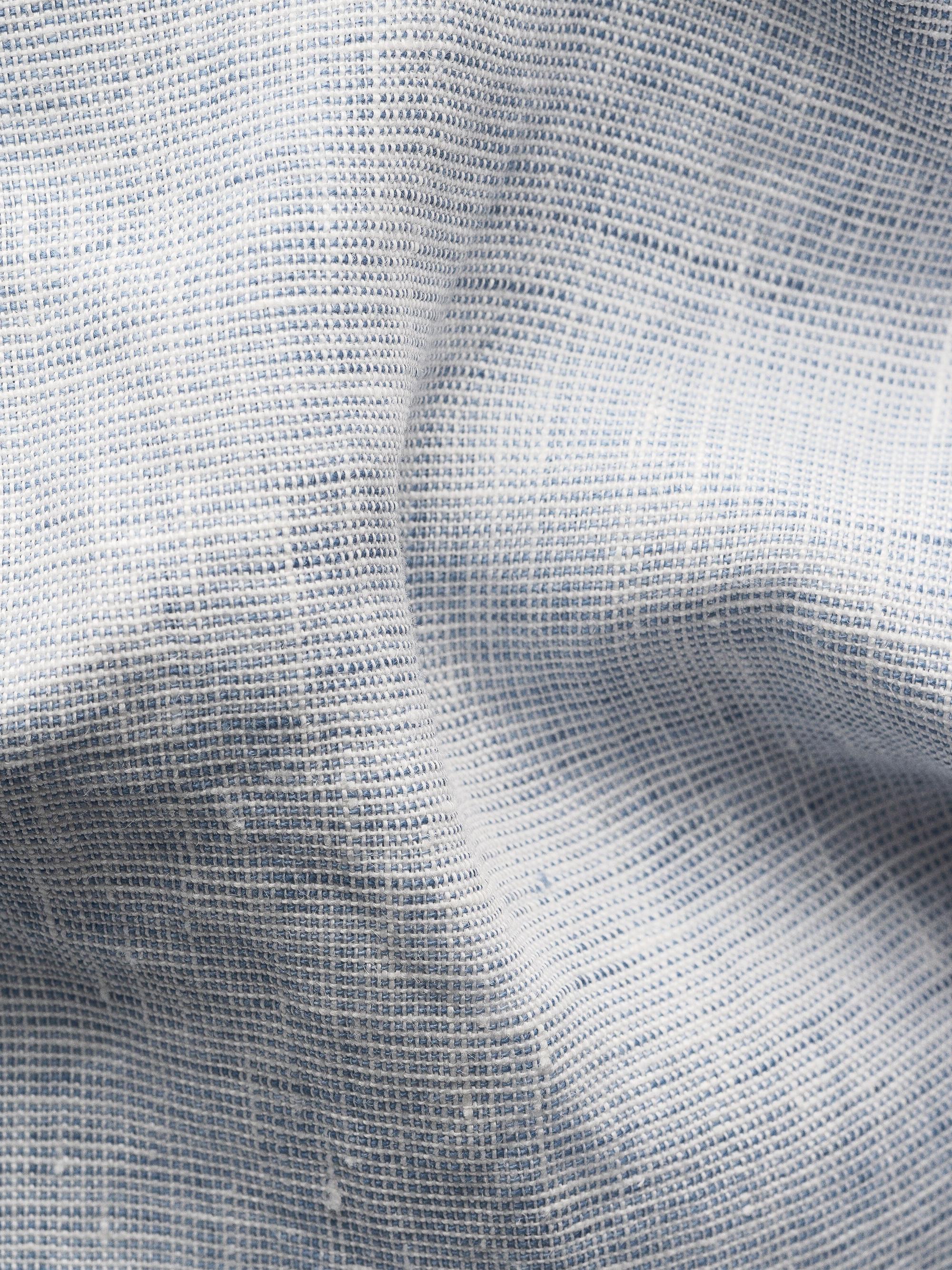 Eton Men's Linen Long-Sleeve Shirt - Light Blue | Thumbnail 8