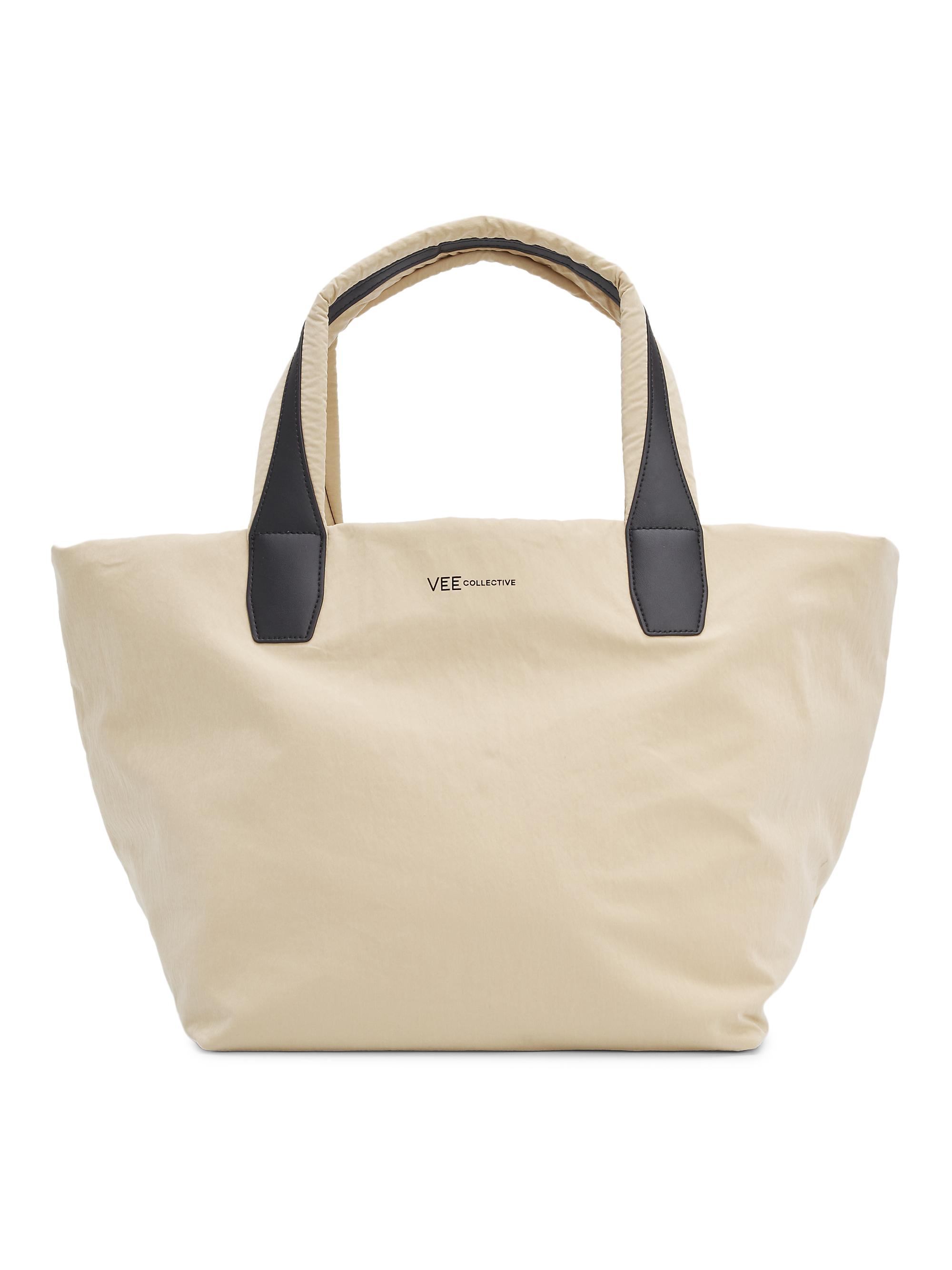 Vee Collective Women's Essence  Contrast-Lined Tote Bag - Beige Trench