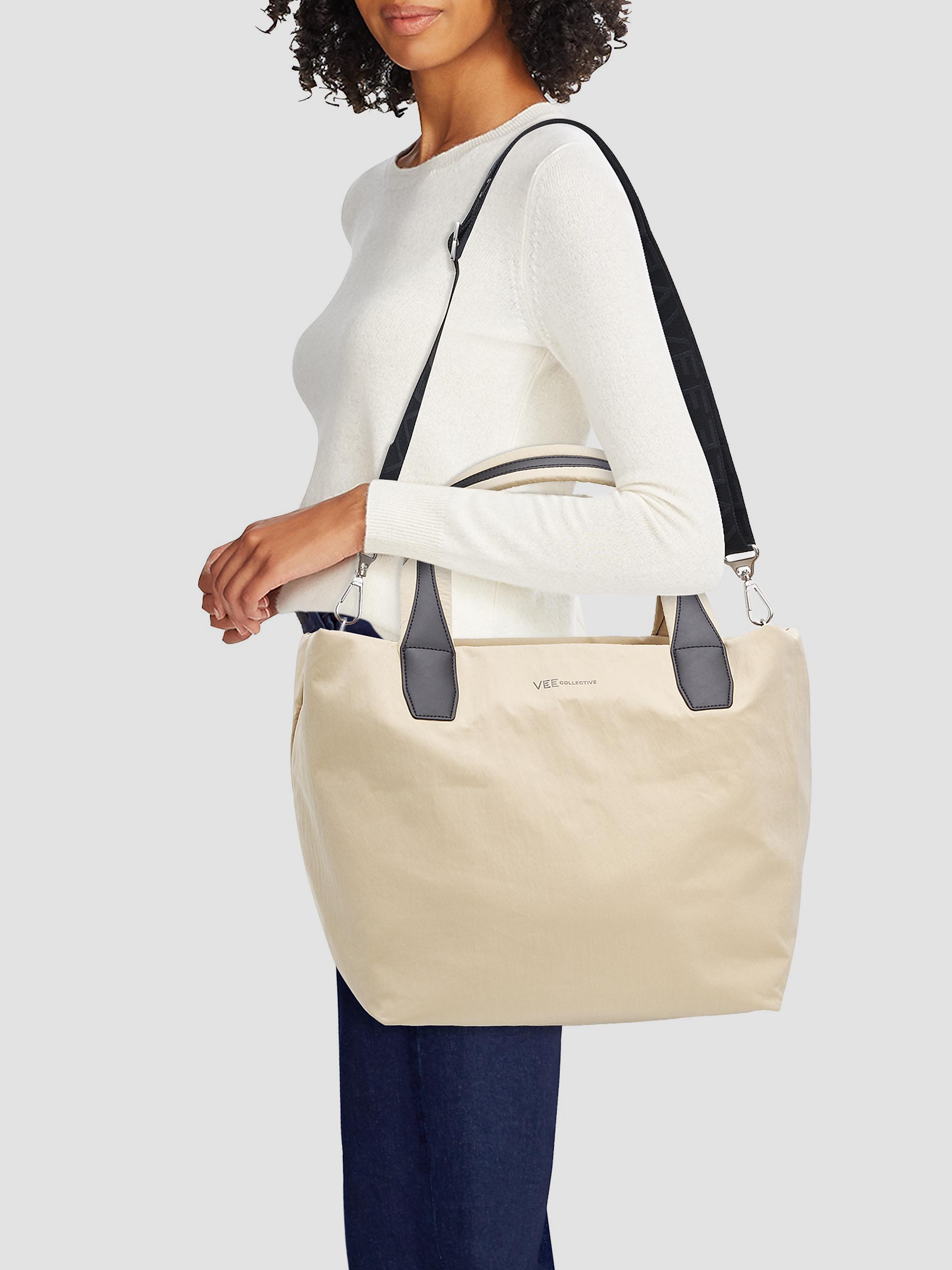 Vee Collective Women's Essence  Contrast-Lined Tote Bag - Beige Trench | Thumbnail 2