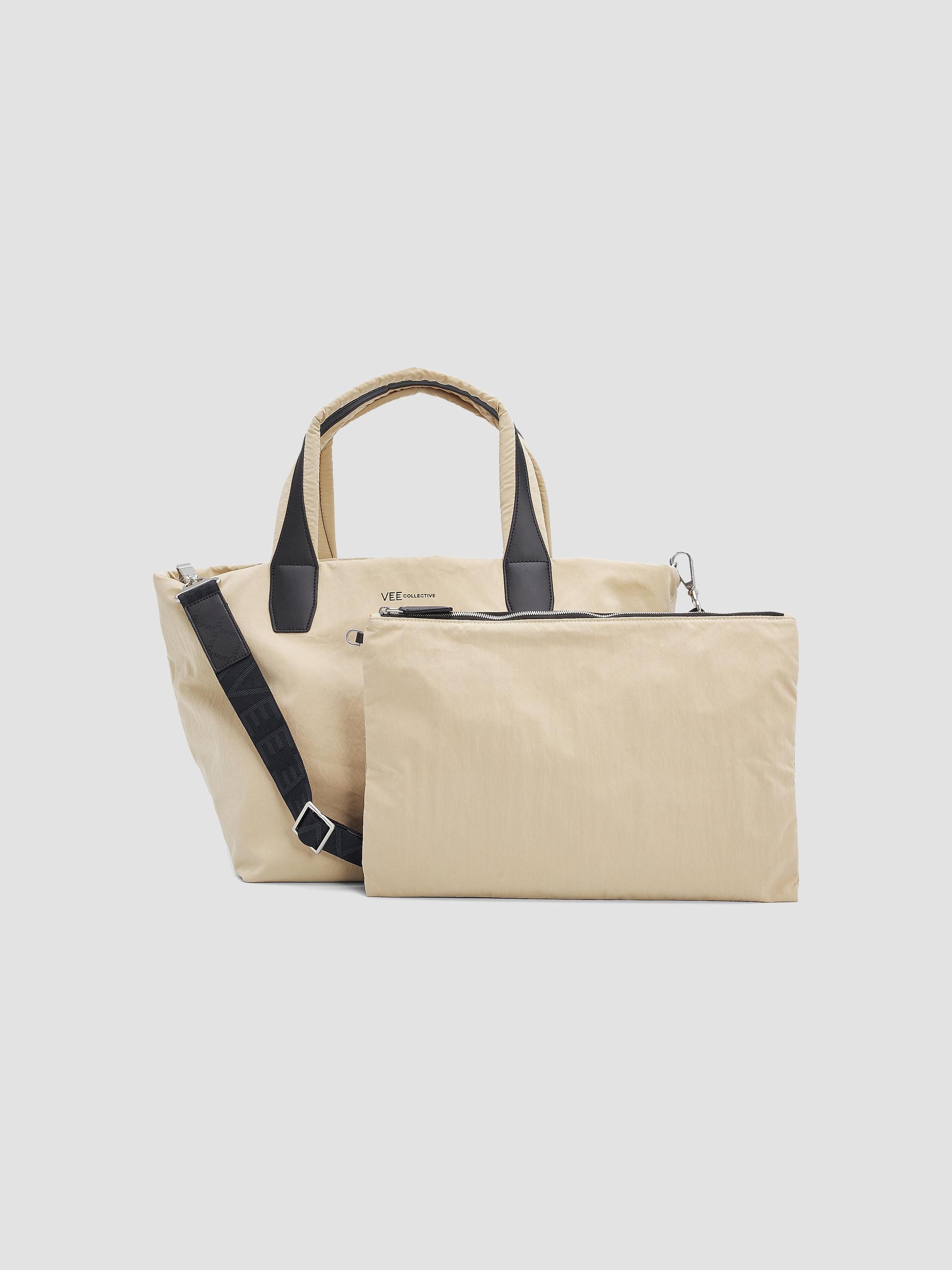 Vee Collective Women's Essence  Contrast-Lined Tote Bag - Beige Trench | Thumbnail 7