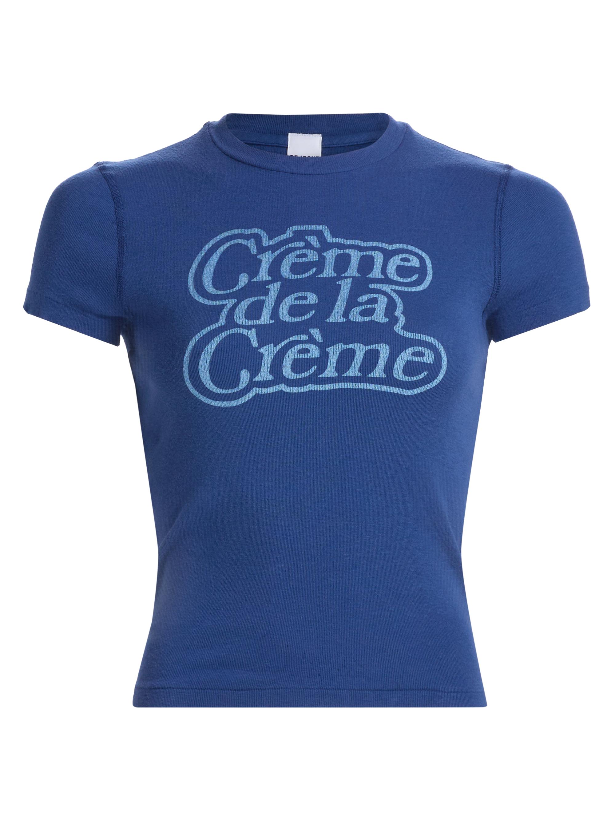 Re/done Women's Crème De La Crème Cotton Baby T-Shirt - Postman Blue