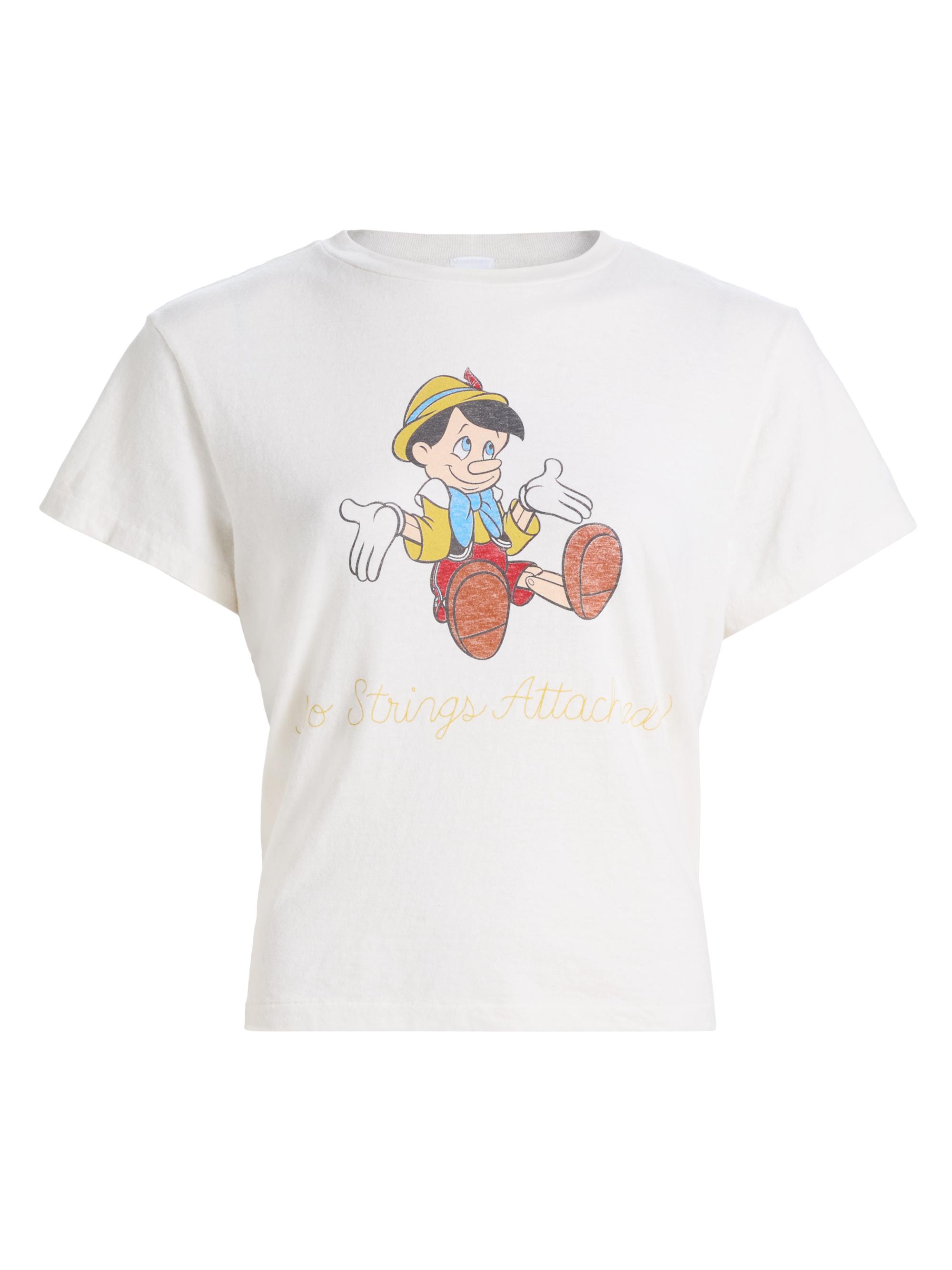 Re/done Women's Pinocchio Cotton-Blend Crewneck T-Shirt - Vintage White
