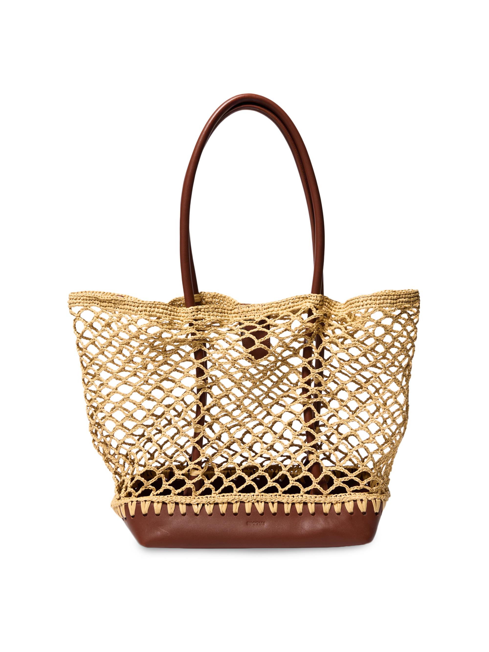 SIMKHAI Women's Caspian Raffia Tote Bag - Cognac Natural