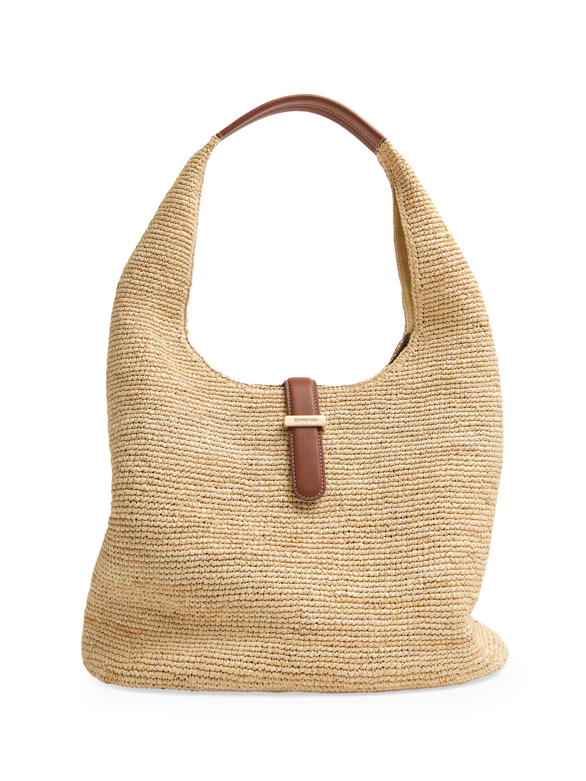 SIMKHAI Women's Woven Raffia Hobo Bag - Natural Sequoia