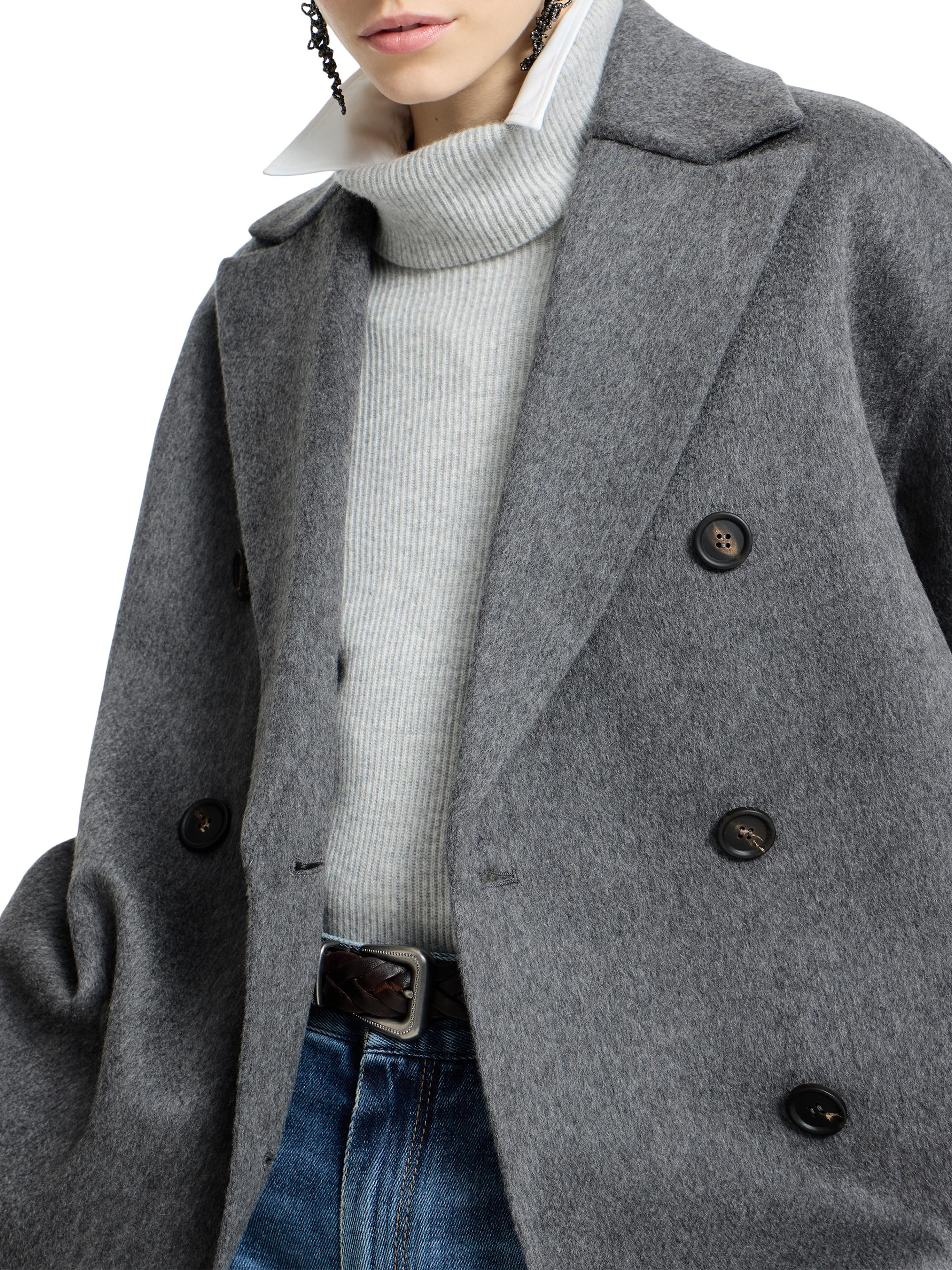 Brunello Cucinelli Cashmere Double Beaver Cloth Pea Coat with