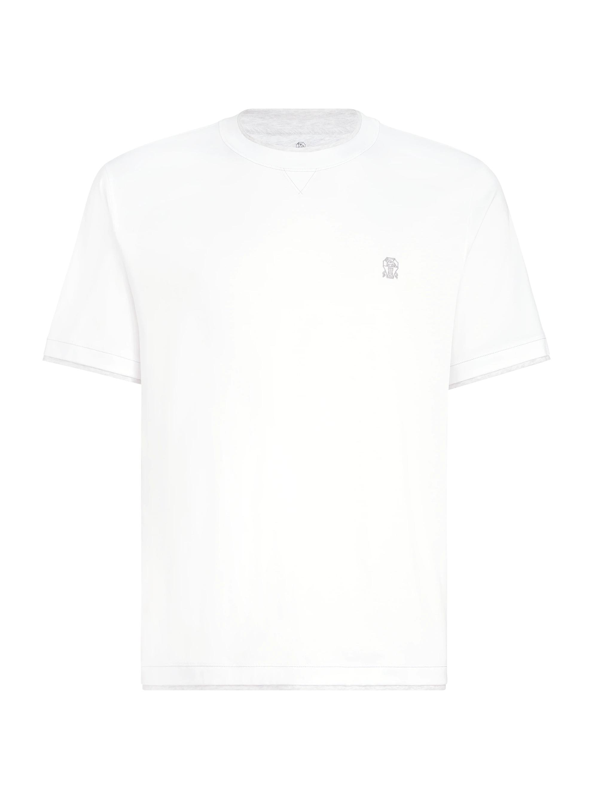 Brunello Cucinelli Men's Cotton Jersey Crew-Neck T-Shirt - White