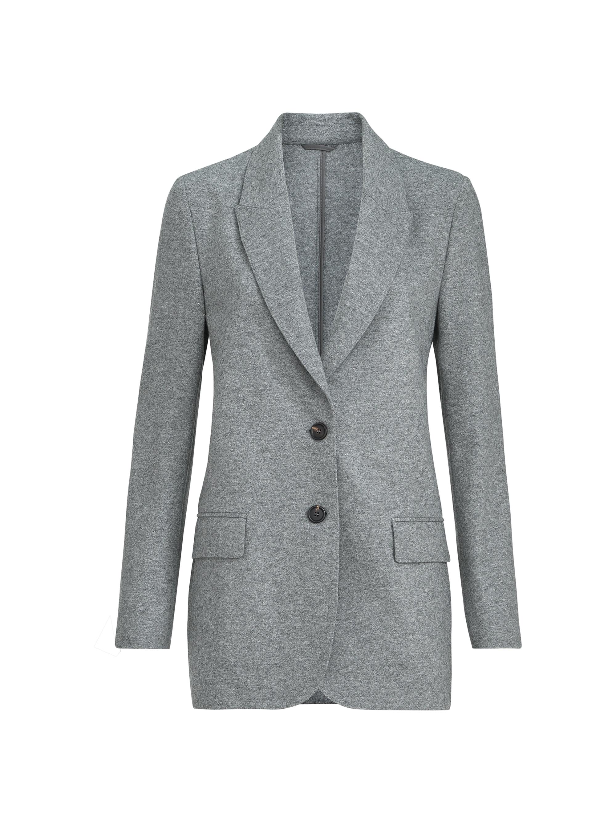 Brunello Cucinelli Women's Cashmere Jersey Deconstructed Blazer with Monili - Grey