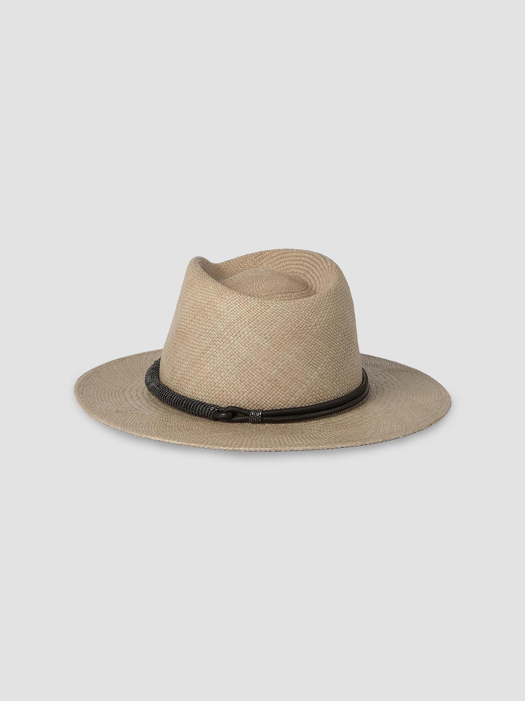 Brunello Cucinelli Straw Fedora with Precious Leather Band | Saks Fifth ...