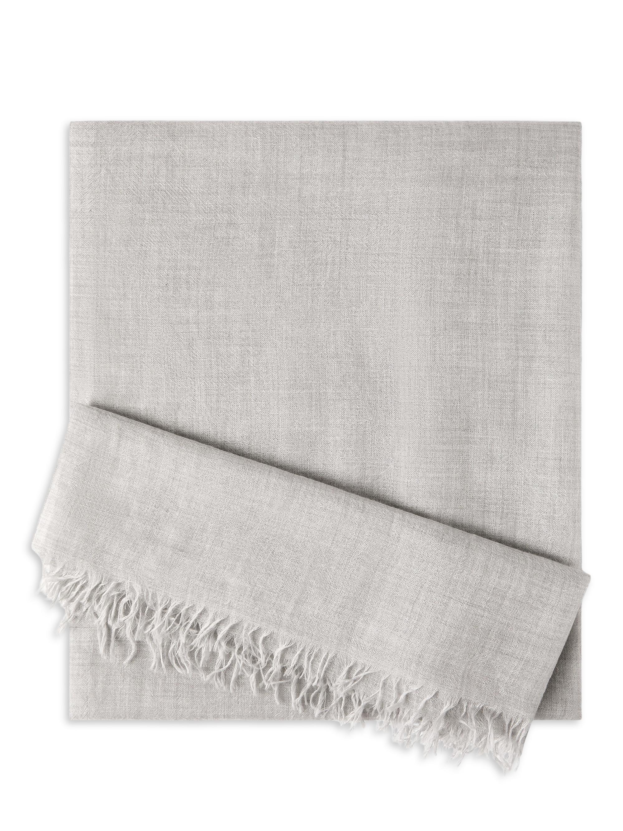 Brunello Cucinelli Women's Cashmere and Silk Scarf - Light Grey | Thumbnail 5
