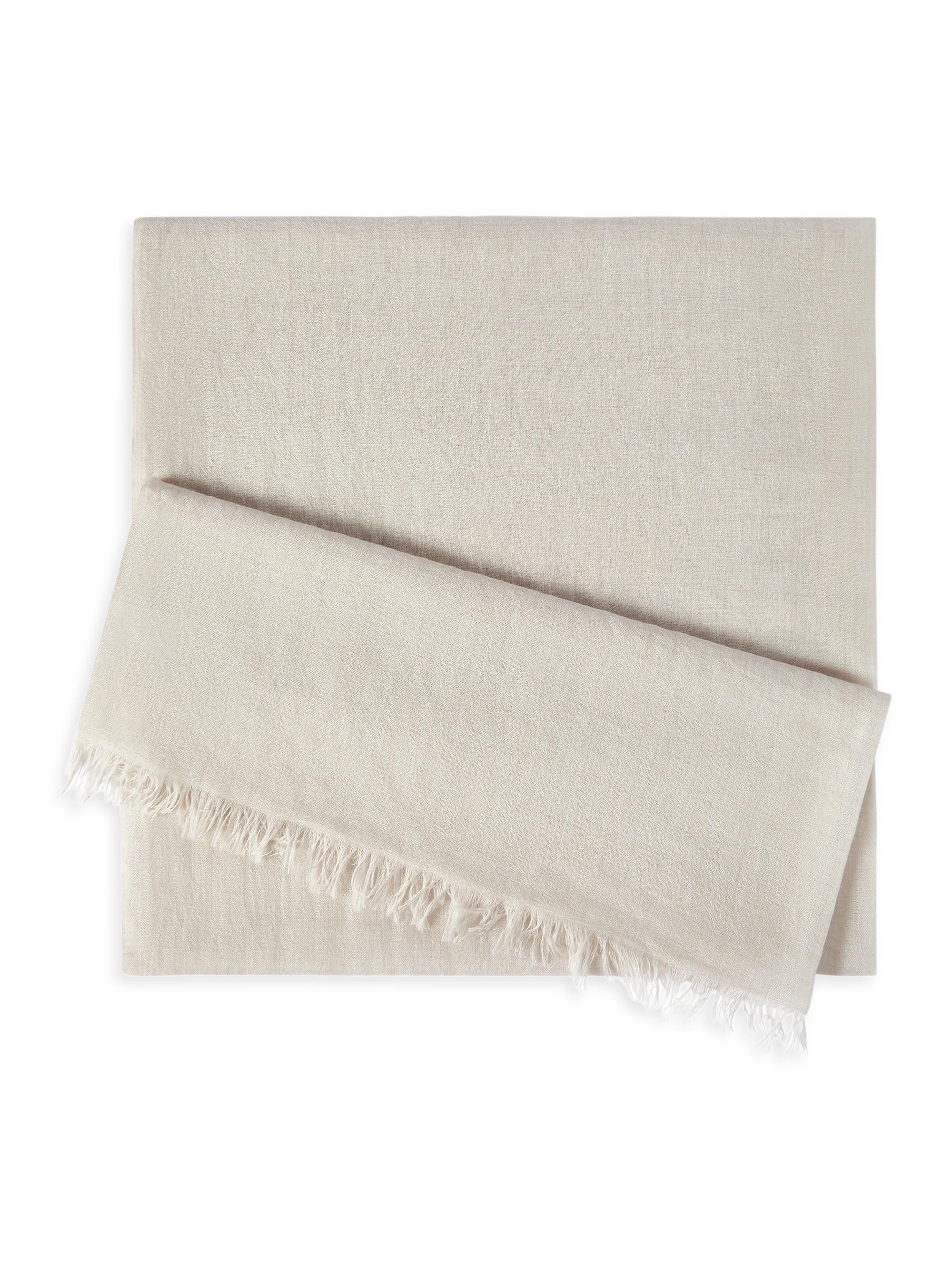 Brunello Cucinelli Women's Cashmere and Silk Scarf - Pearl Grey