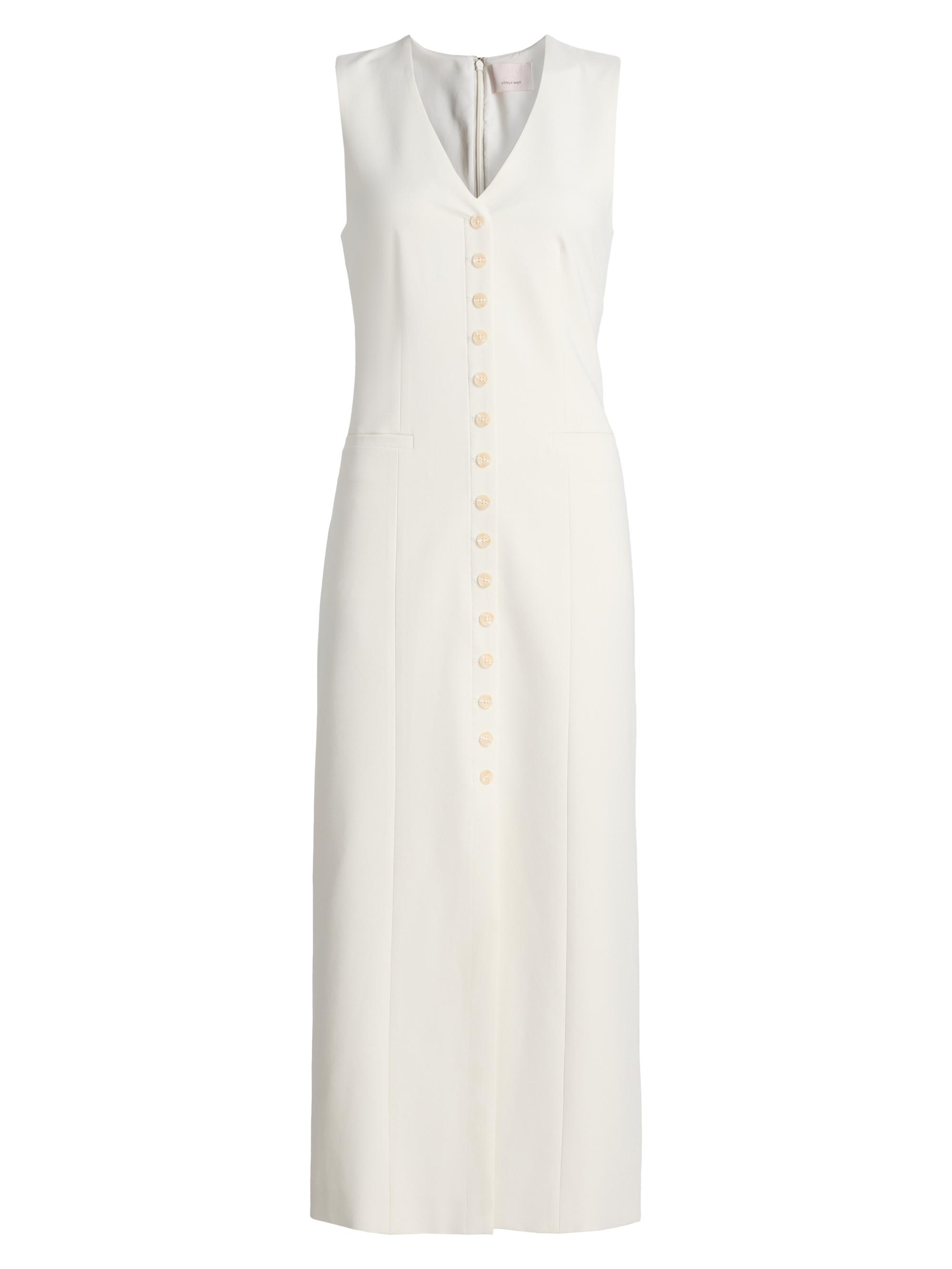 a line wedding dress with plunging v neck Simple Wedding Dress with Pockets,A-line Gown with Deep V-neck,WD00619, US6 / Black main image 1