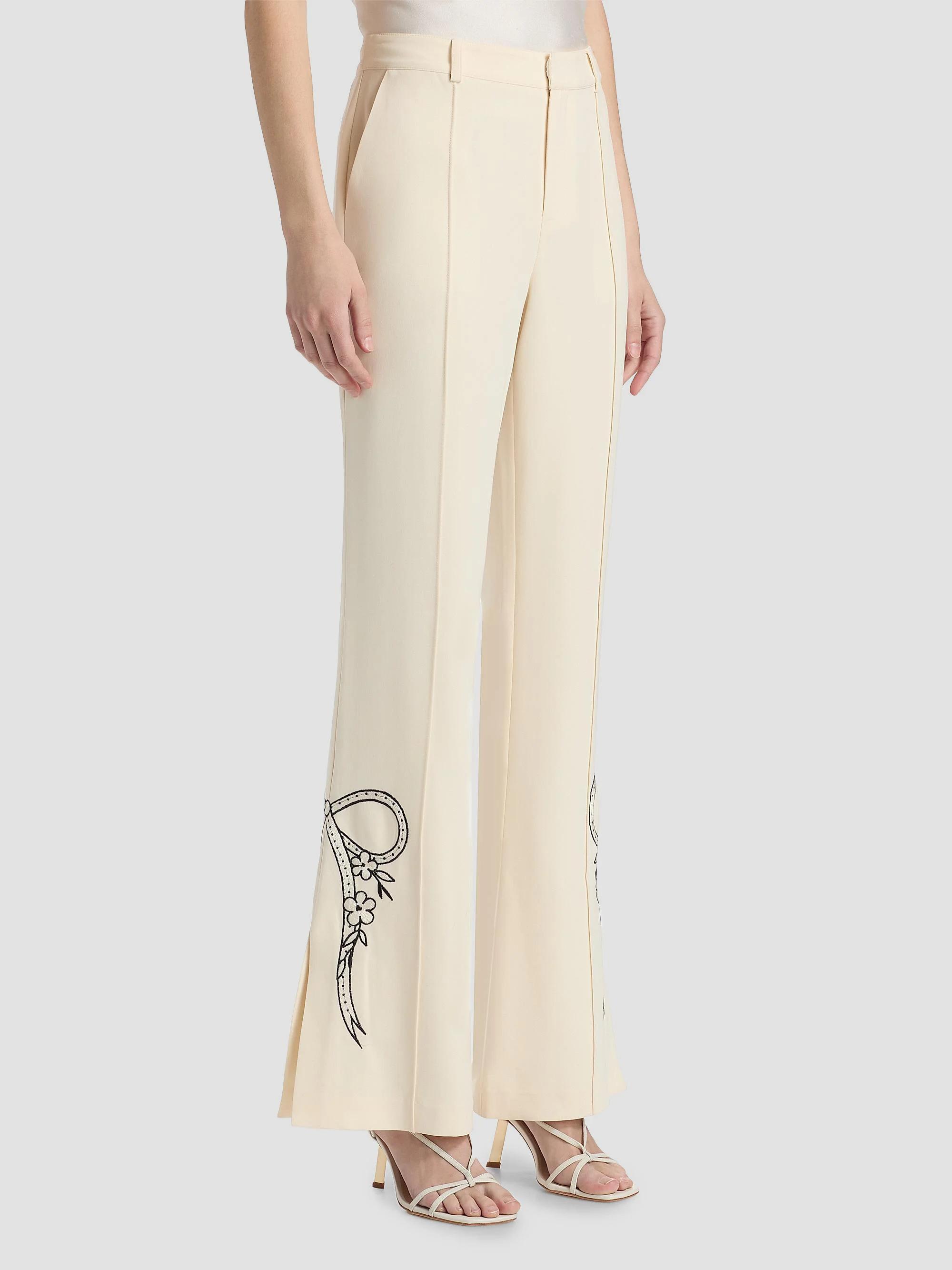 Cinq à Sept Abeline Cascading Ribbon Pants | Saks Fifth Avenue