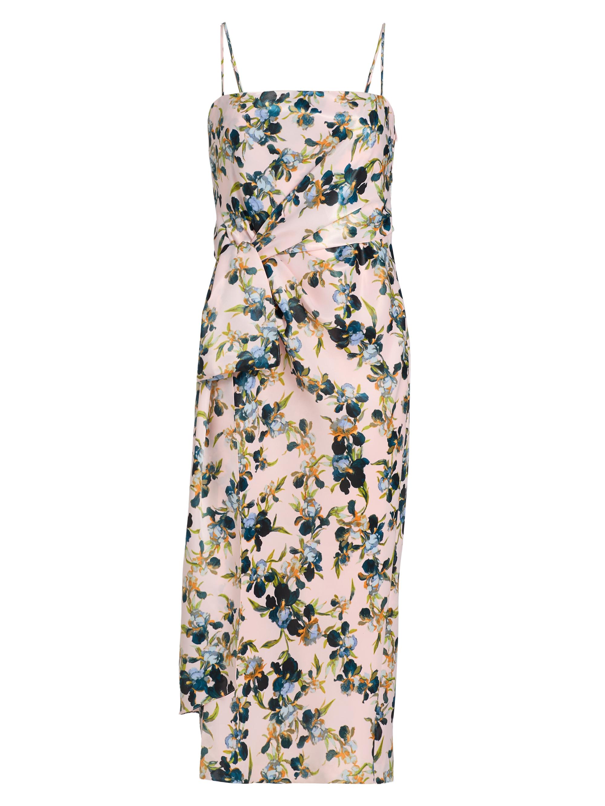 Cinq à Sept Women's Tilsa Trailing Iris Draped Cocktail Dress - Rosy Cloud Multi