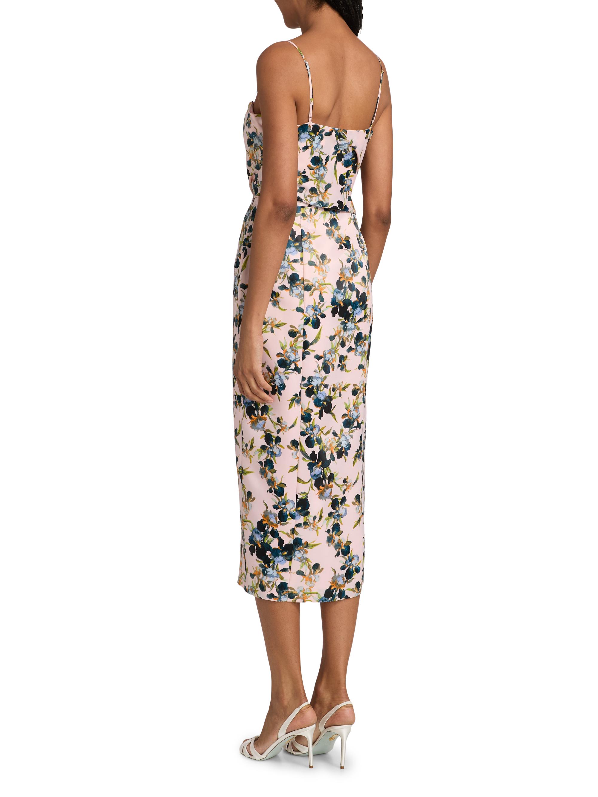 Cinq à Sept Tilsa Trailing Iris Draped Cocktail Dress | Saks Fifth