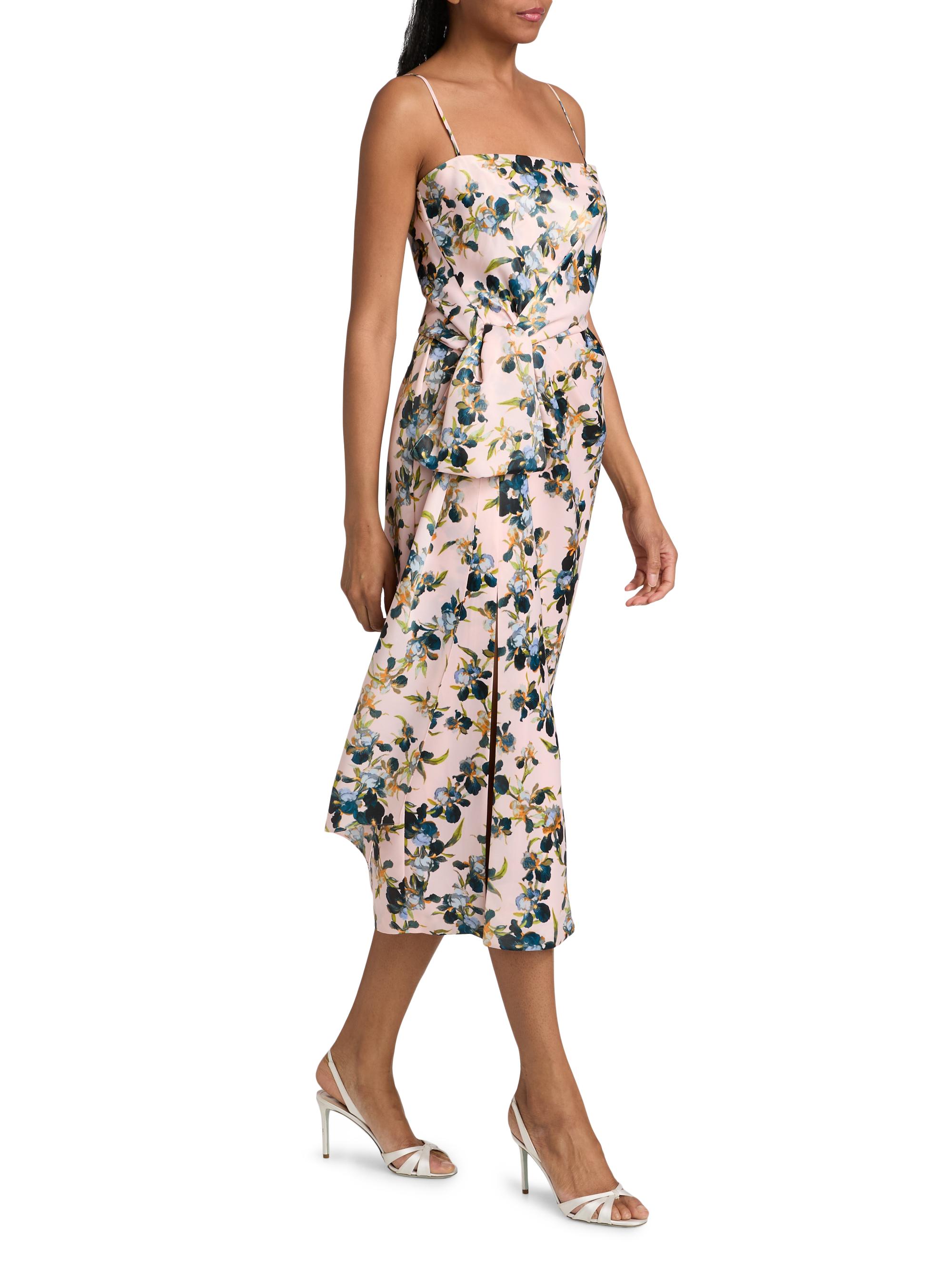 Cinq à Sept Tilsa Trailing Iris Draped Cocktail Dress | Saks Fifth