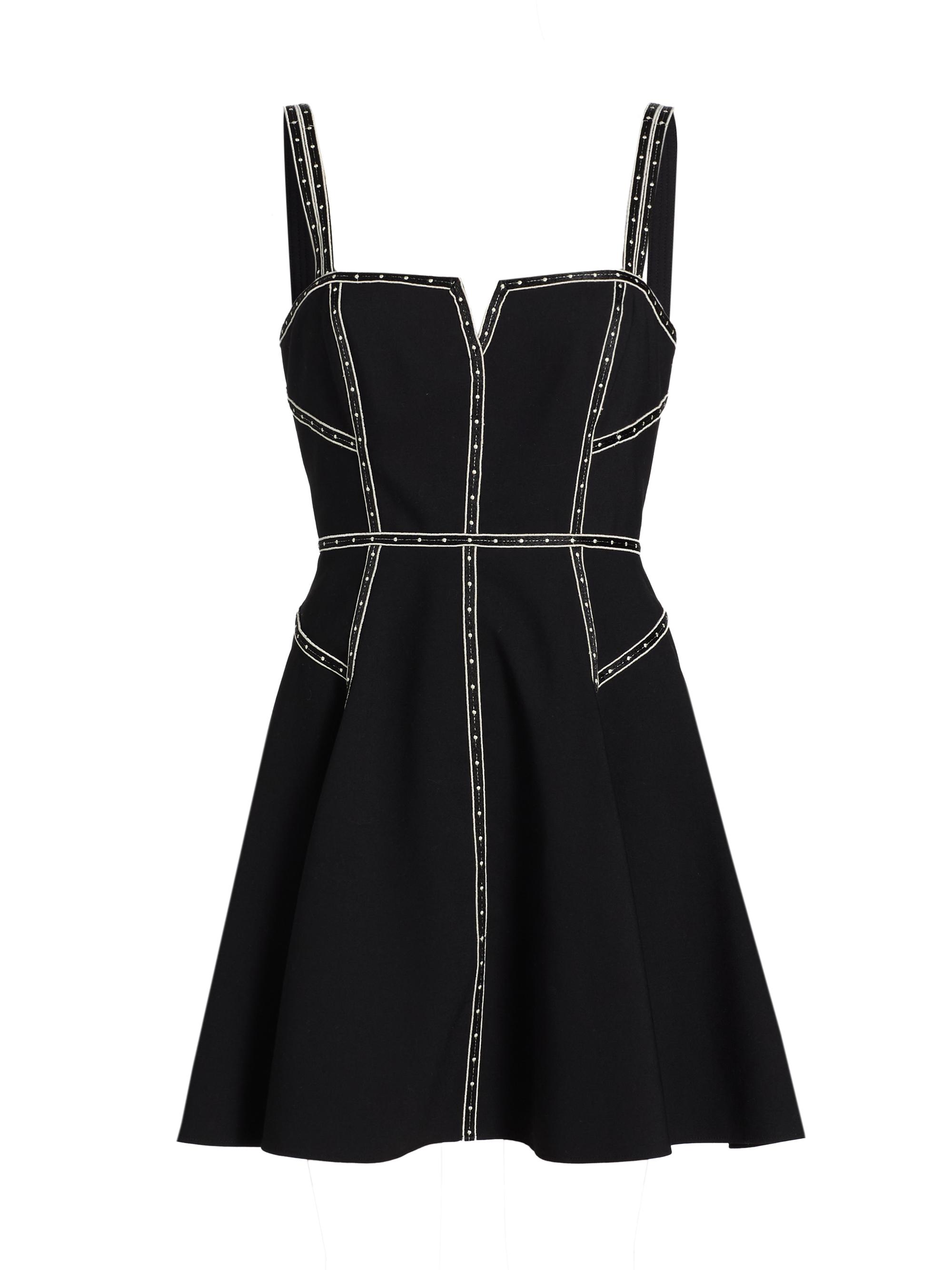 Cinq à Sept Women's Jelena Ribbon-Embellished Minidress - Black